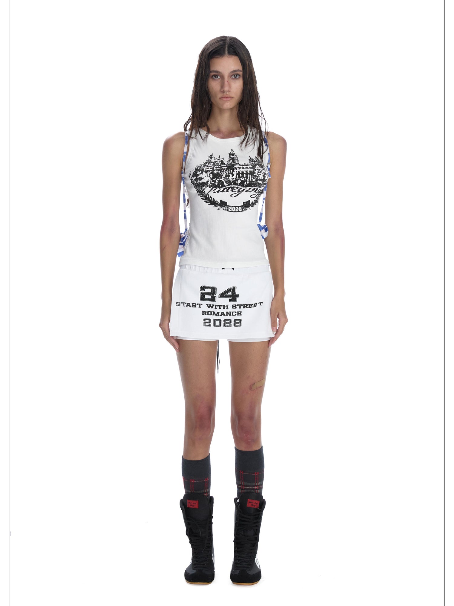 24ans Romance Street Punk Drawstring Shorts