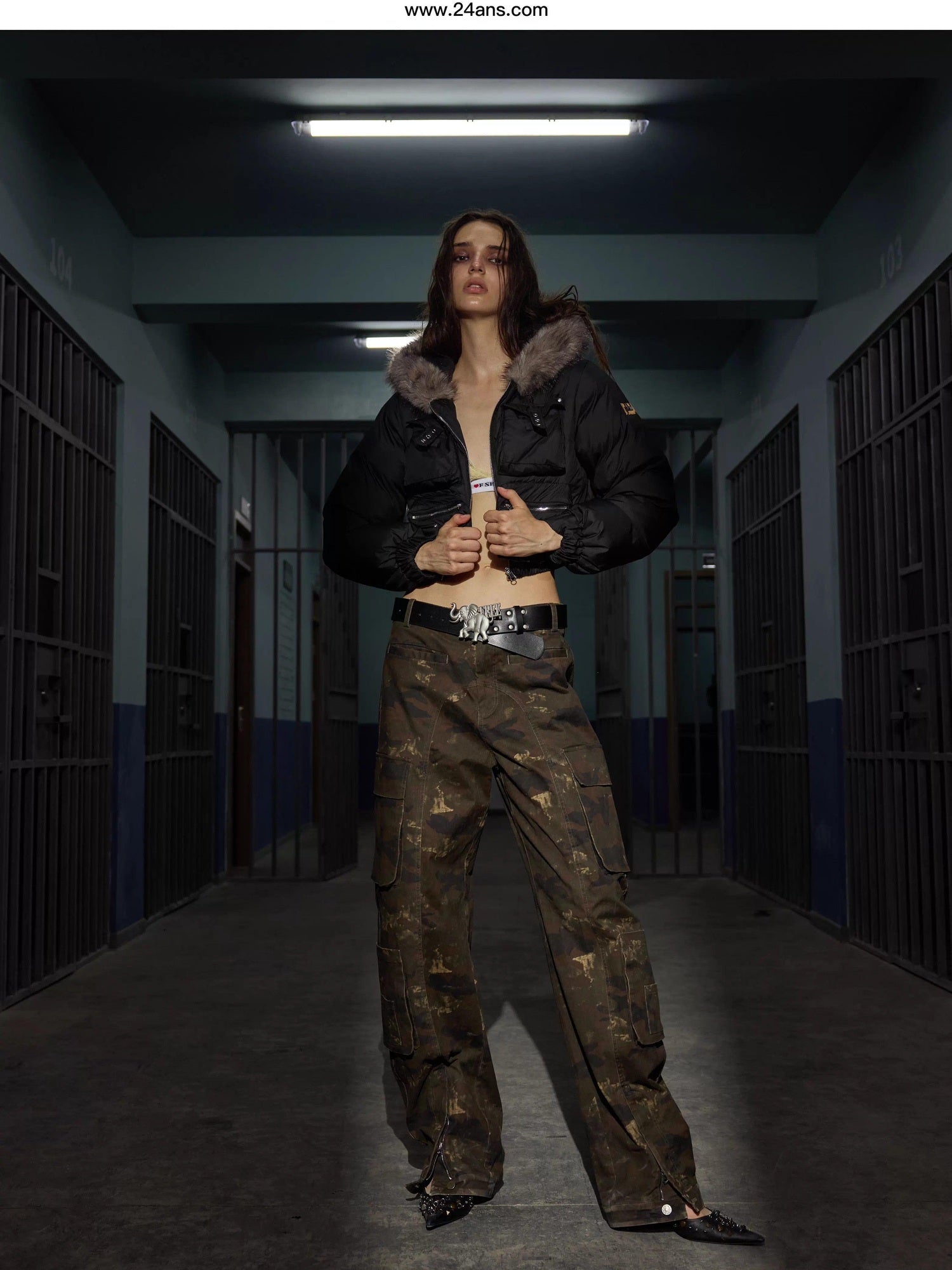 24ans Sexy Patchwork Tie Dye Mid Rise 100 Percent Cotton Straight Brown Mini Skirt