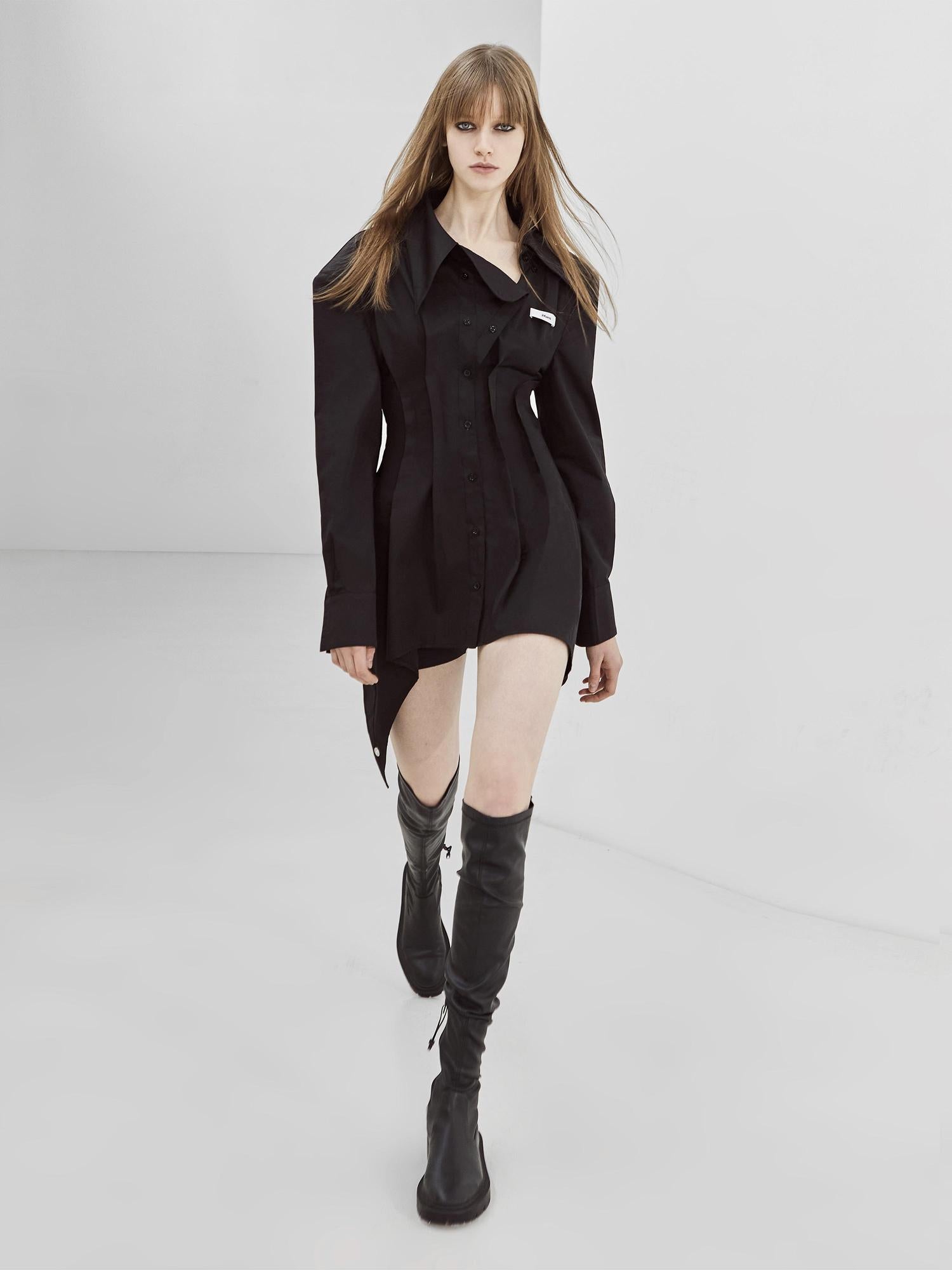 24ans Slinky Waist Tie Shirt Dress