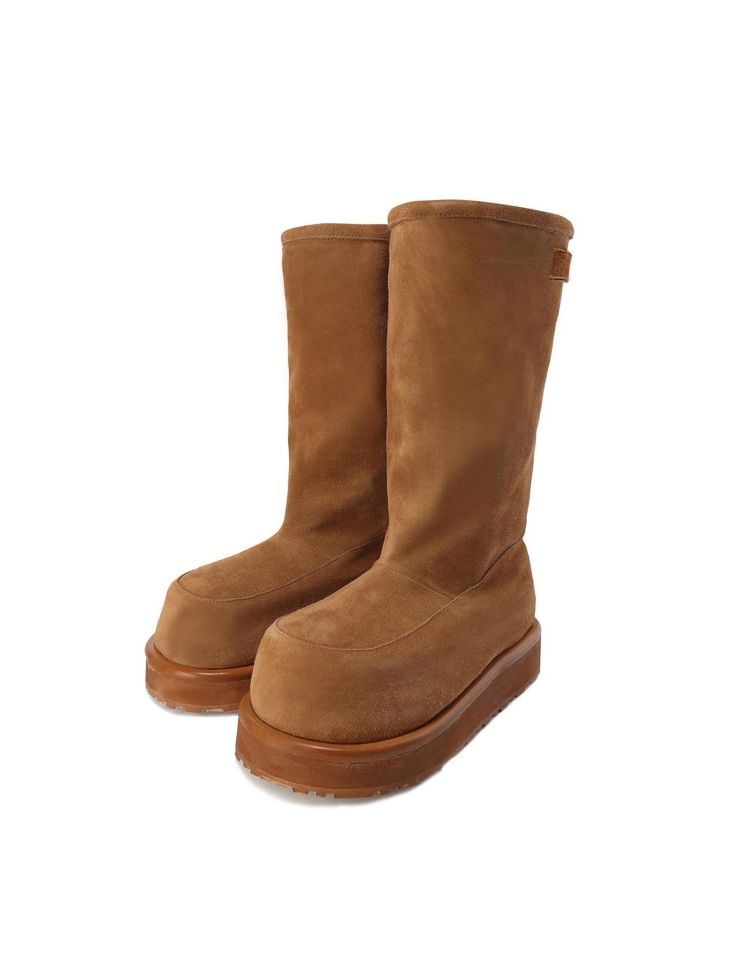 24ans Snow Boots With Cuff Wrap 5cm Heel Genuine Suede 450g Plush Lining