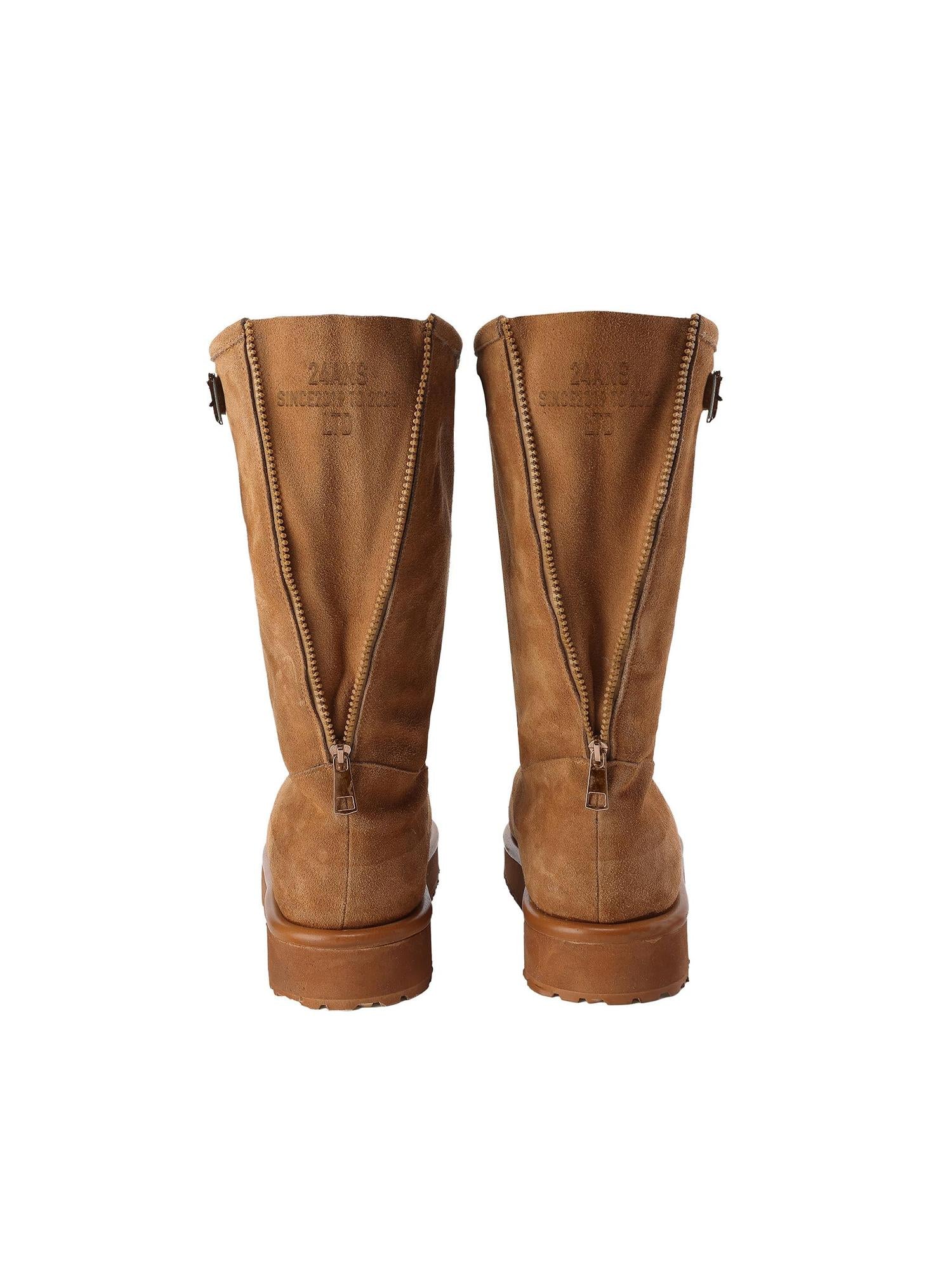 24ans Snow Boots With Cuff Wrap 5cm Heel Genuine Suede 450g Plush Lining