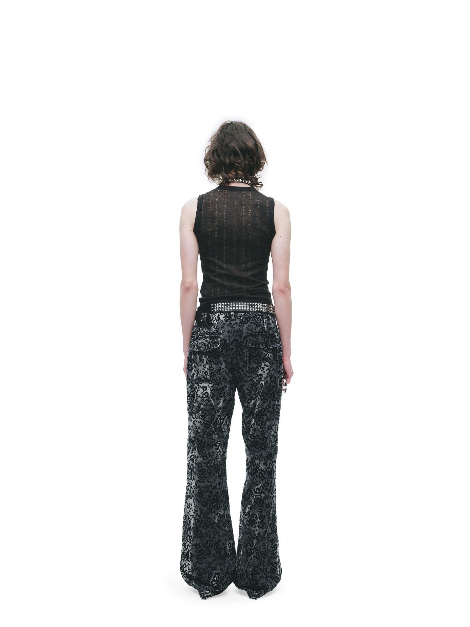 24ans Soft Stretch Slim Fit Round Neck Racerback Heart Print Black Womens Tank Tops