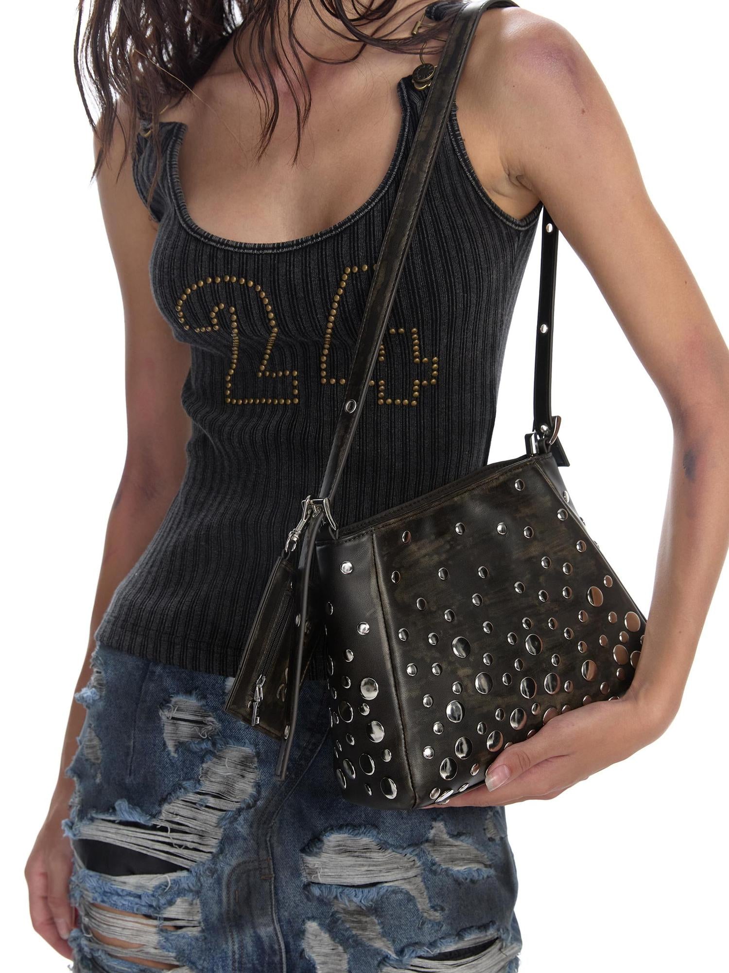 24ans Studded Mini Top Handle Bag