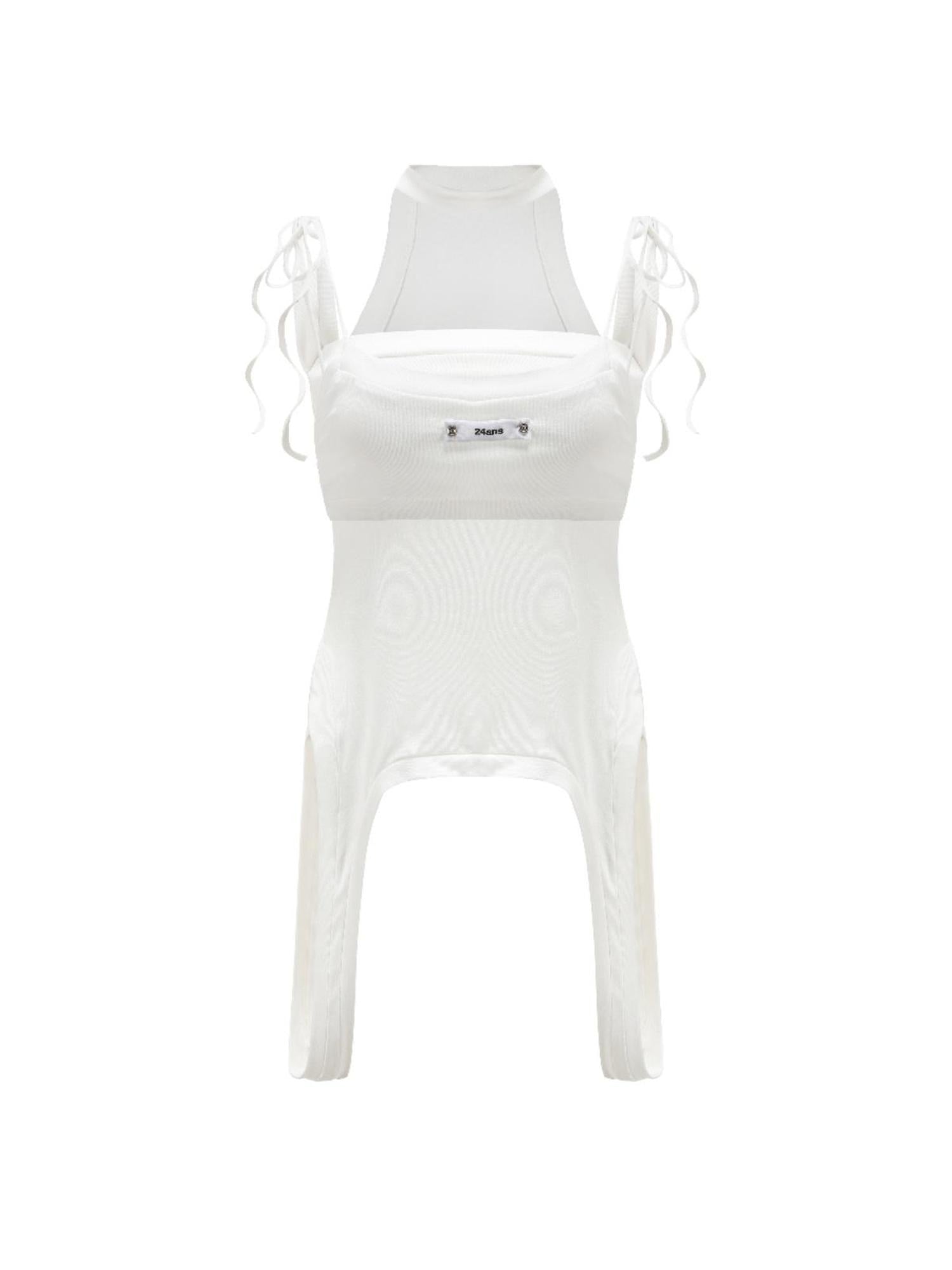 24ans Two-Piece Inverted Halter Slip Set