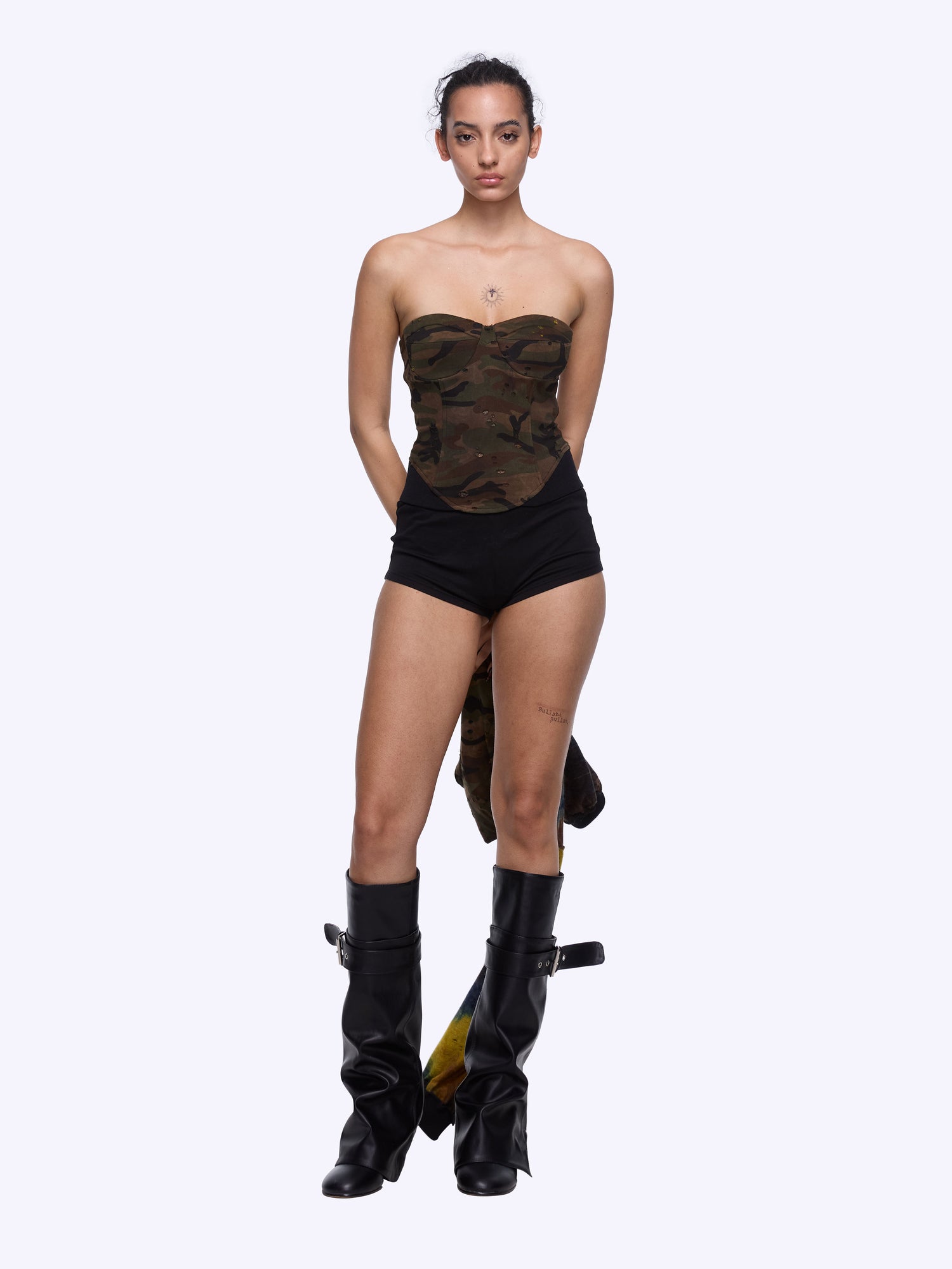 24ans Two Piece Hoodie Set With Crop Top In Two Colors