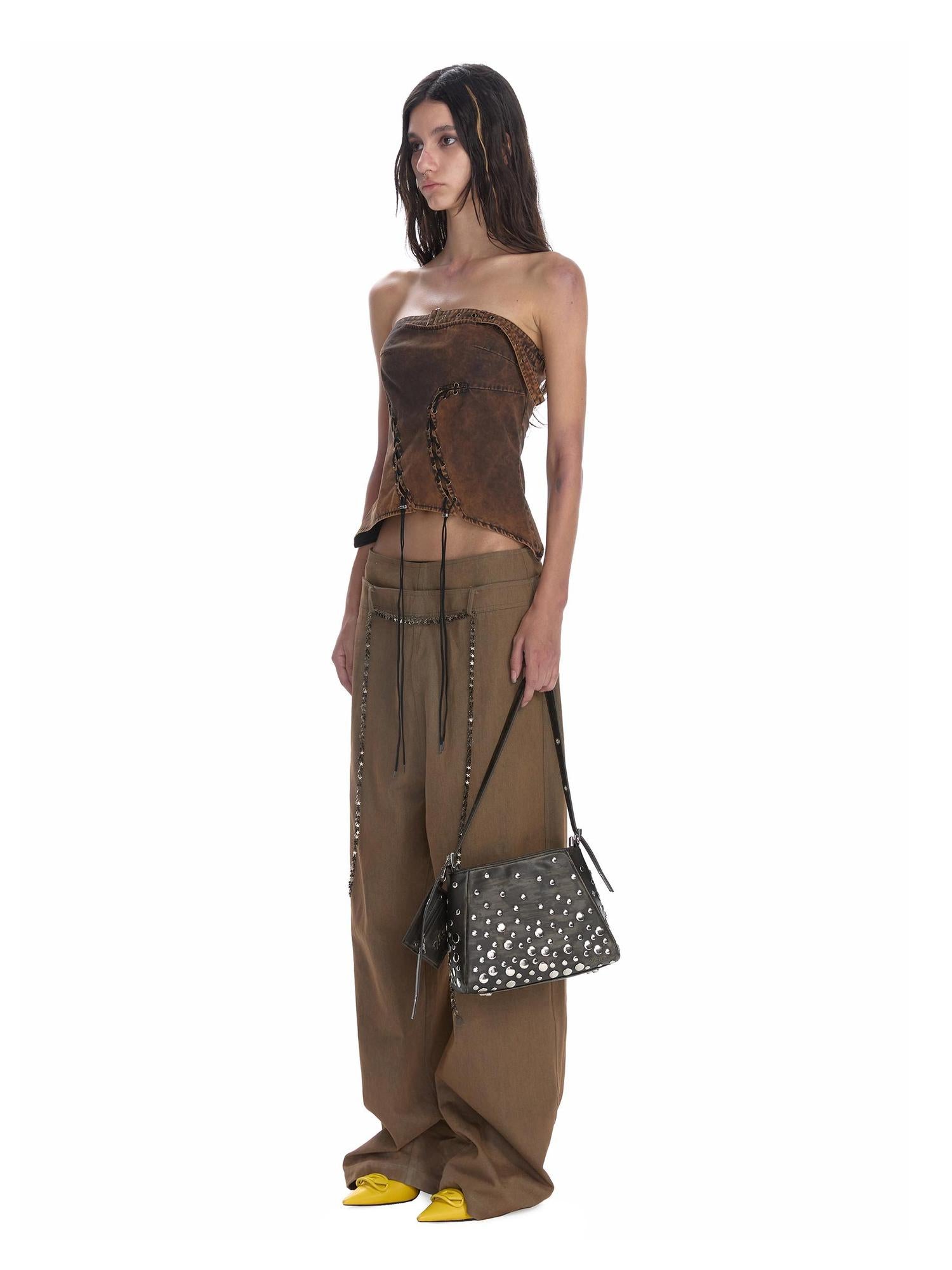 24ans Two Tone Corset Bustier Top
