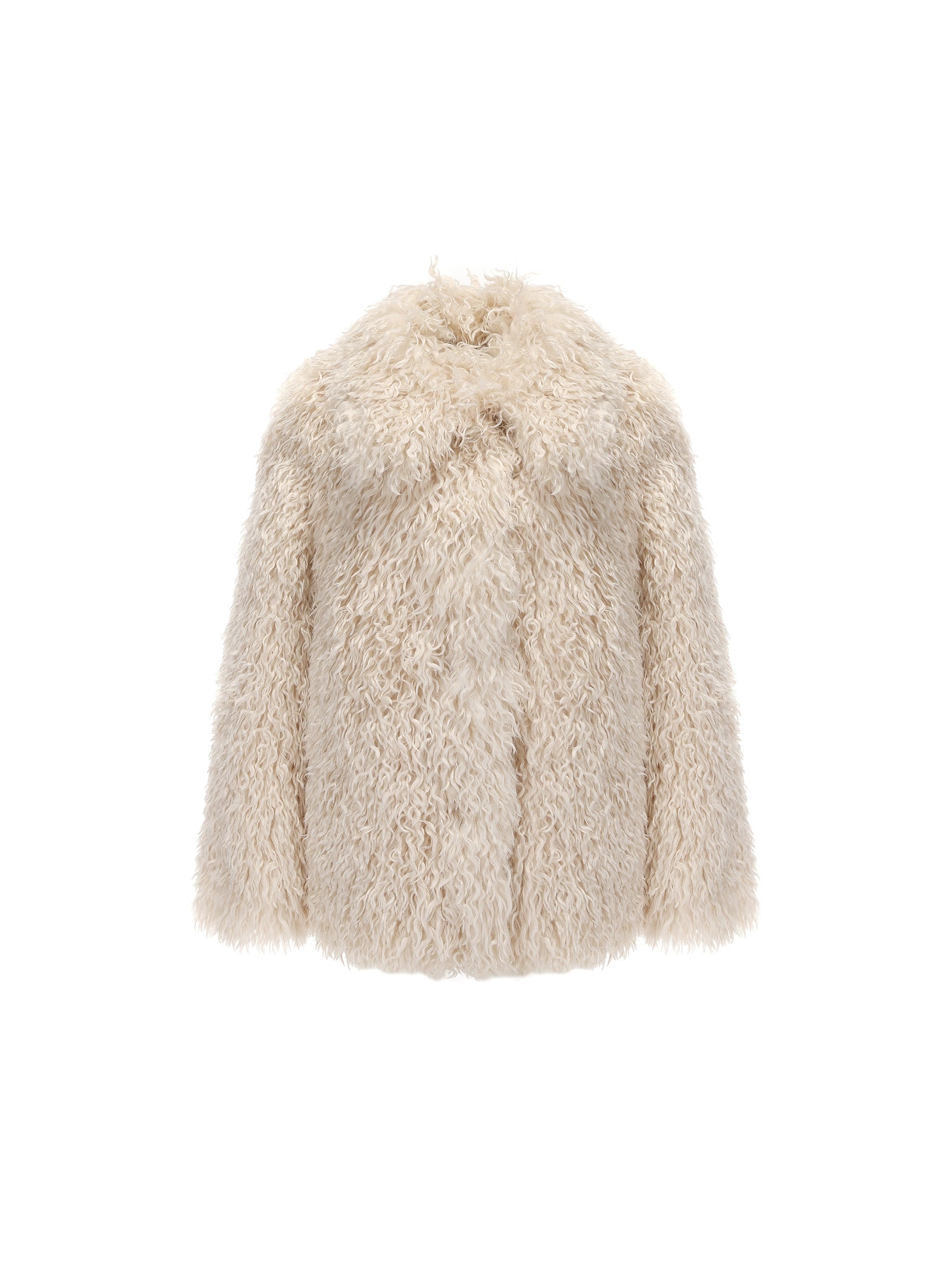 24ans Two Tone Dyed Faux Fur Jacket Punk Style MISSTT