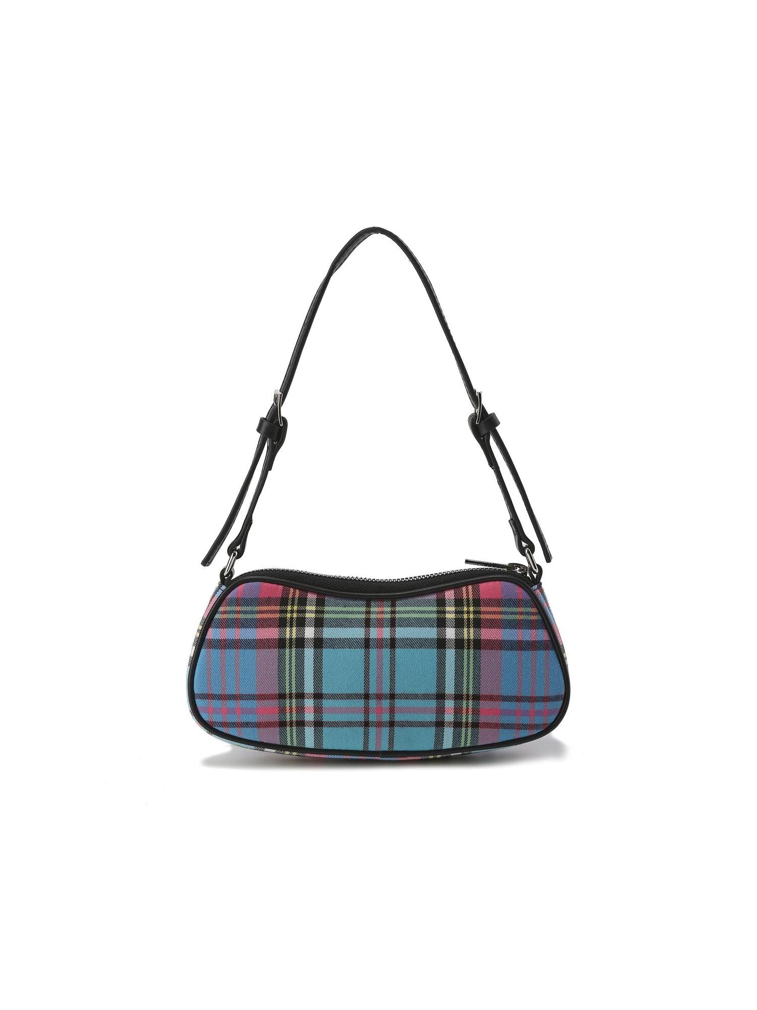 24ans Two Tone Punk Checkered Shoulder Bag
