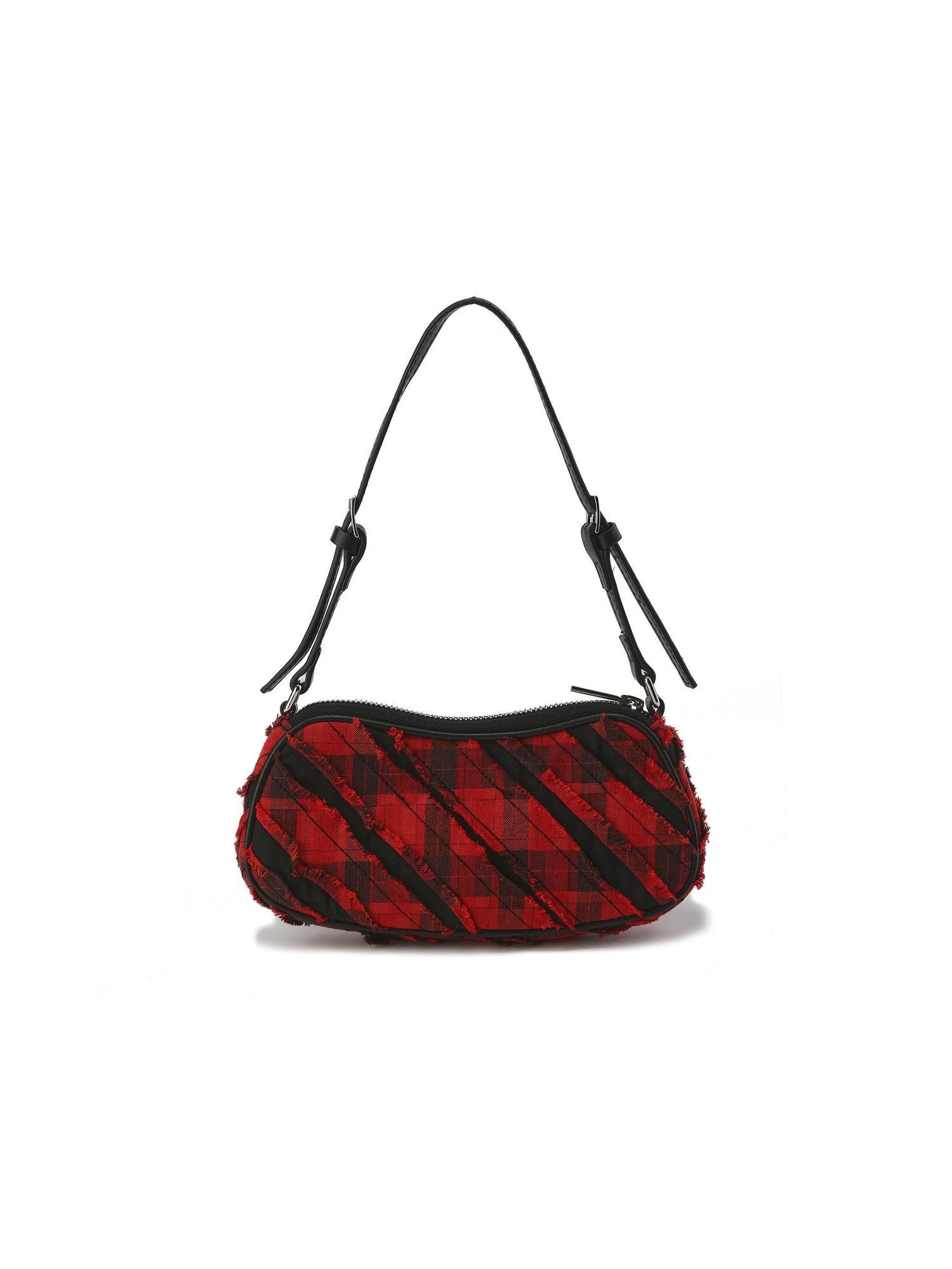 24ans Two Tone Punk Checkered Shoulder Bag