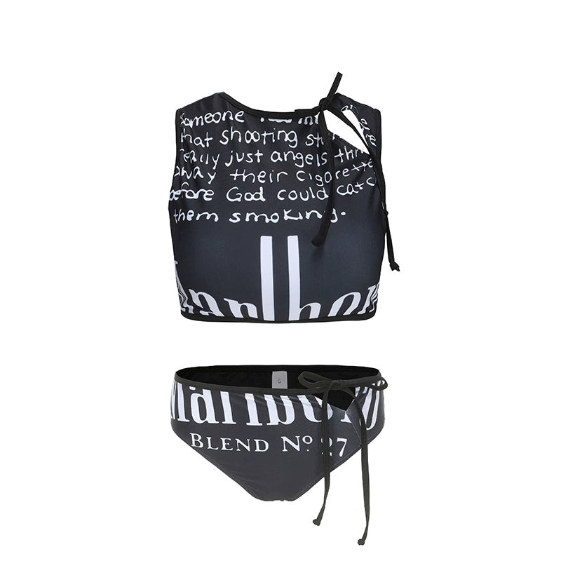 24ans Vacationing Letter Print Swimwear MISSTT