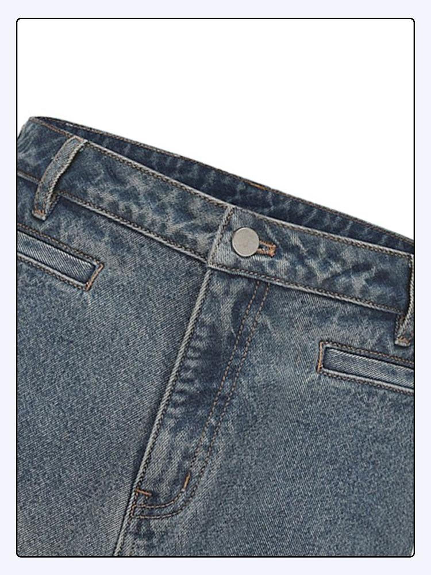 24ans Vintage Washed Distressed Ripped Flared Jeans