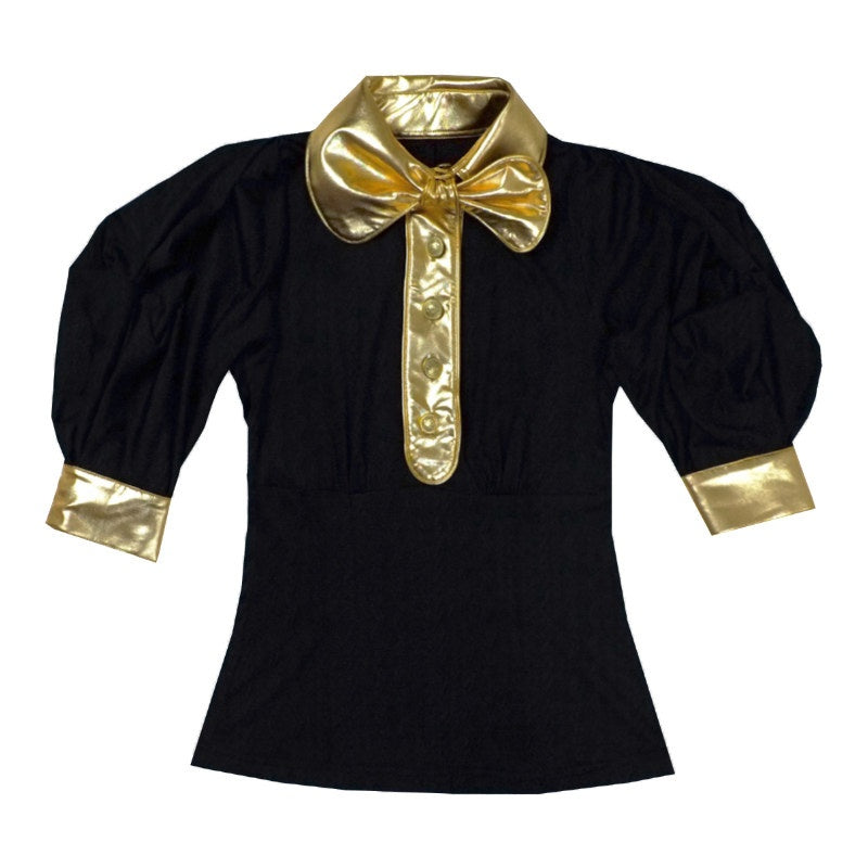 nit_alcove_Slimming_Cute_Loose_Folded_Princess_Short_Sleeve_Unisex_Shape_Retaining_Blouses_MISSTT