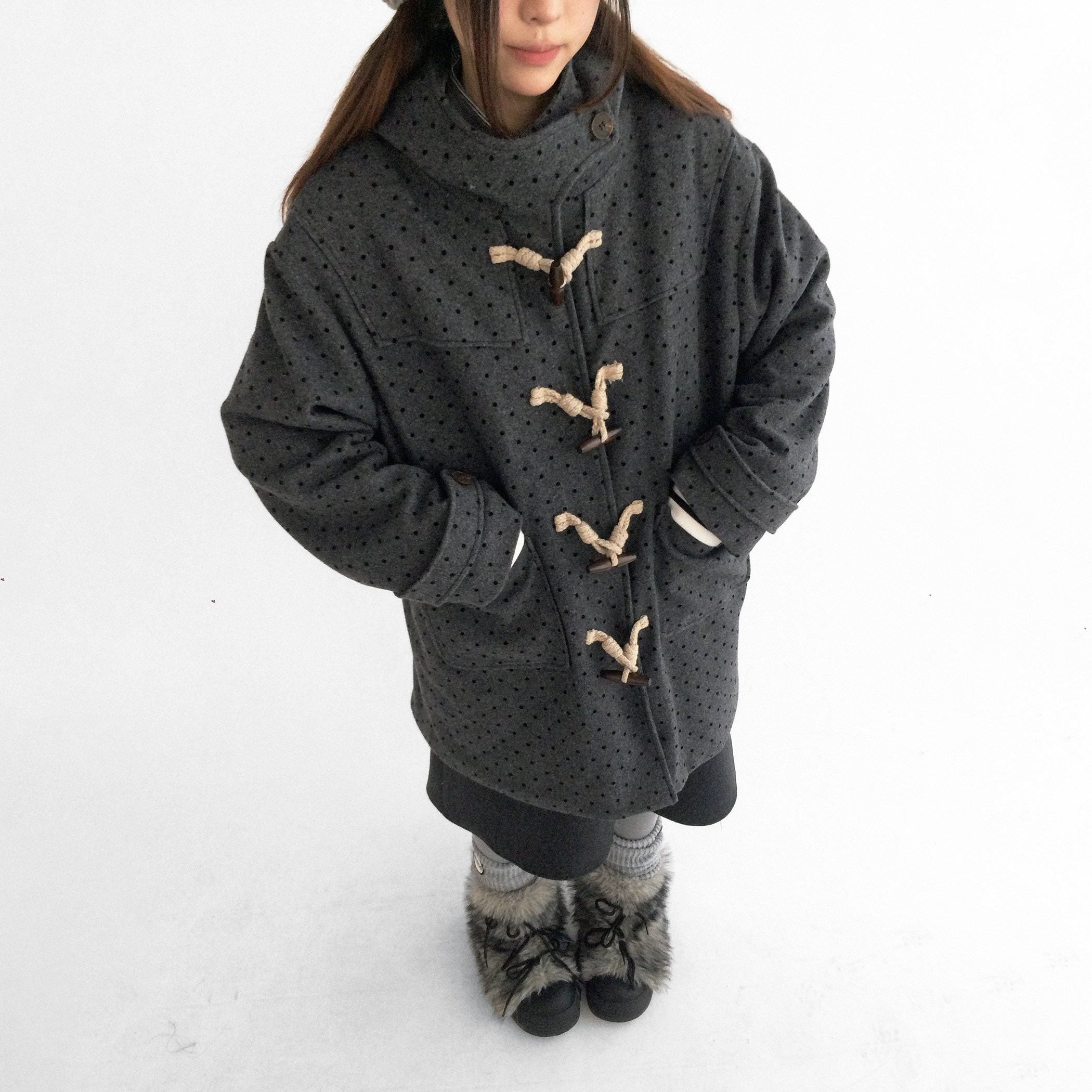 innomoood_Brown_Sugar_Flocked_Polka_Dot_Toggle_Hooded_Women&