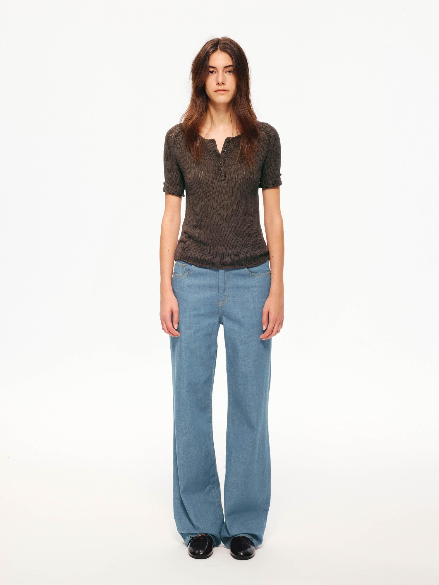 Northbutsouth Four Tone Multi Button Turnback Knit Women&