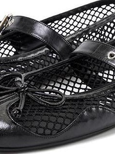RUN TO THE FUTURE Breathable Cutout Slip On Casual Ballet Round Toe Lambskin Insole Flats