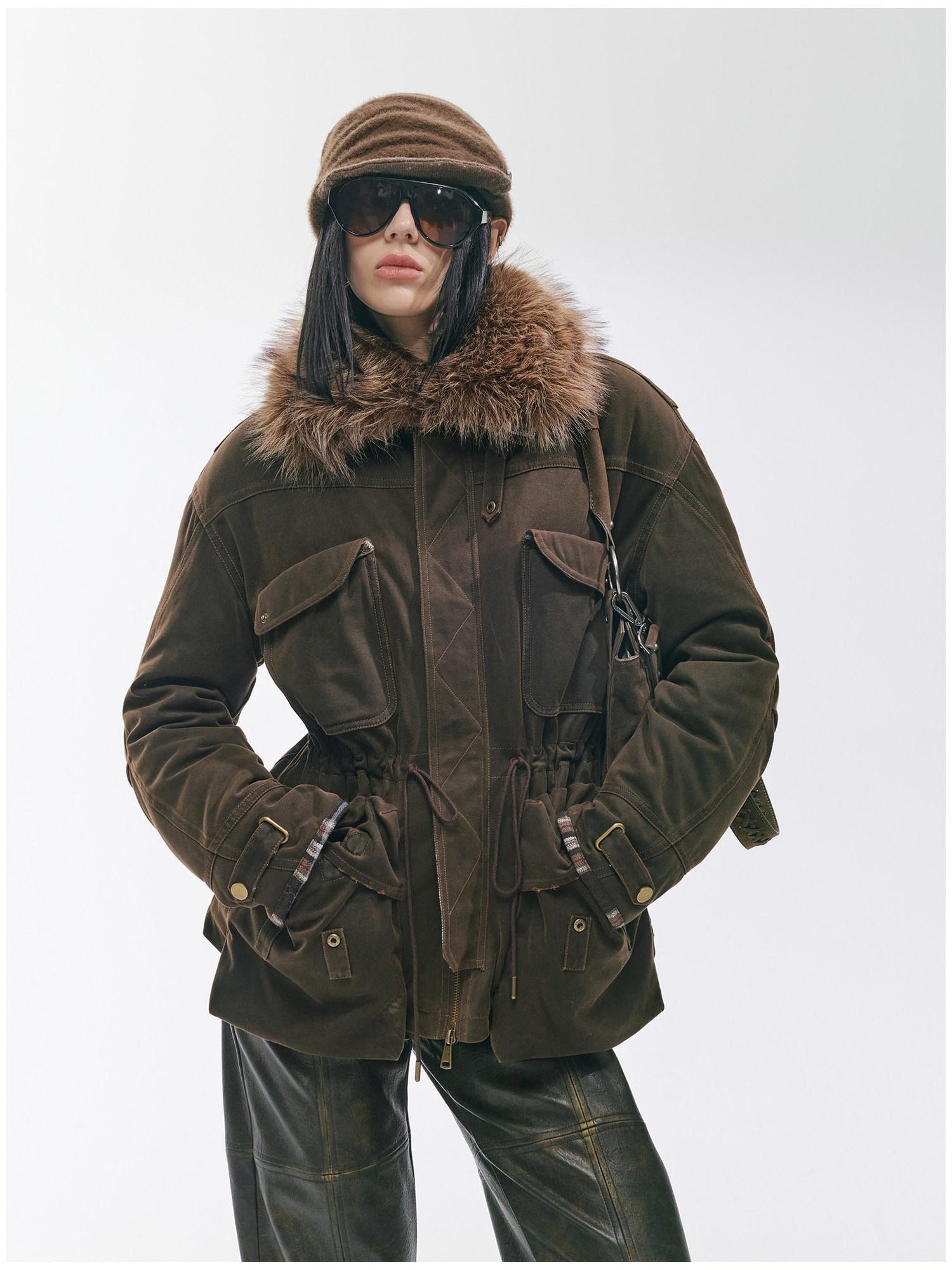 2th Desire 90 Percent White Duck Down Warm Studded Casual Turn Down Collar Down Jackets