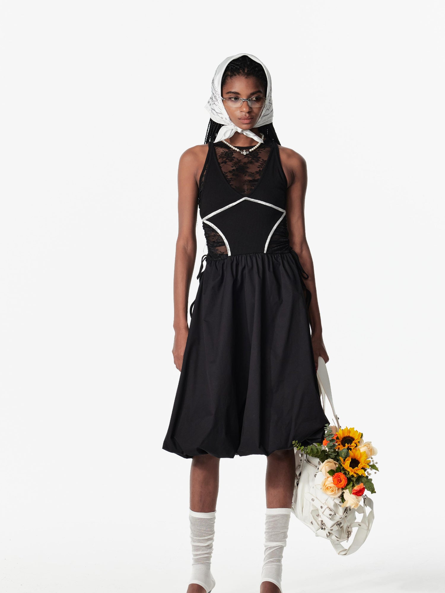 2th Desire Backless Mesh Cut Out Wrap Corset Black Dress