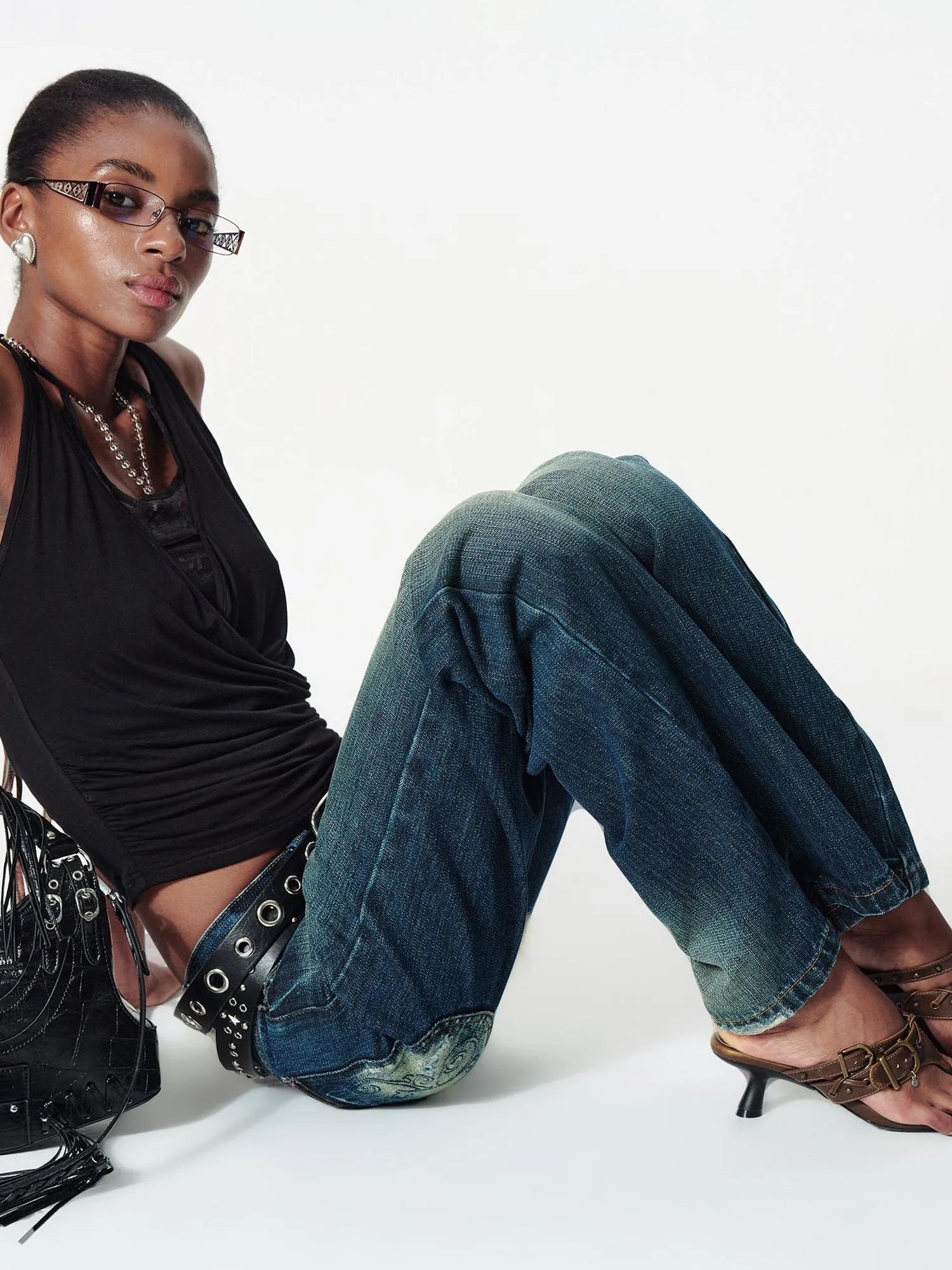 Chunky Detachable Punk Sandals With Studded Straps And Adjustable Cuffs