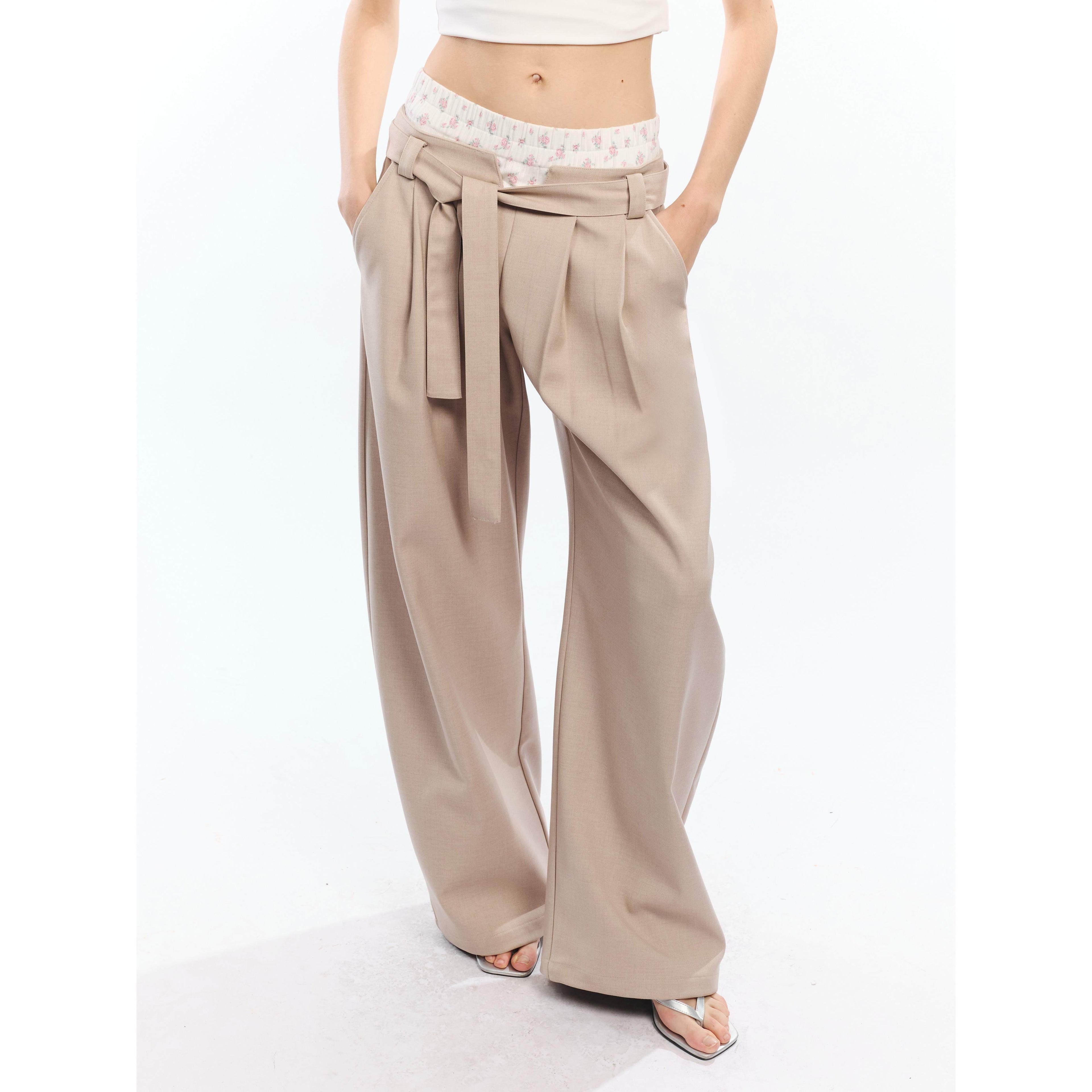 2th_Desire_Floral_Patchwork_Double_Waist_High_Waist_Women&