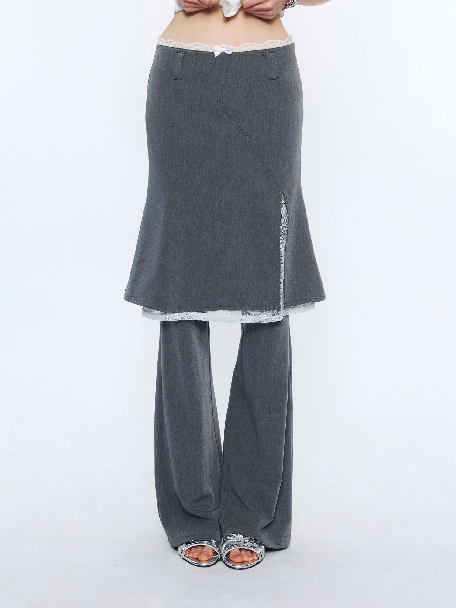 2th Desire High Stretch Cotton Blend Long Length Casual Active Black Gray Skorts