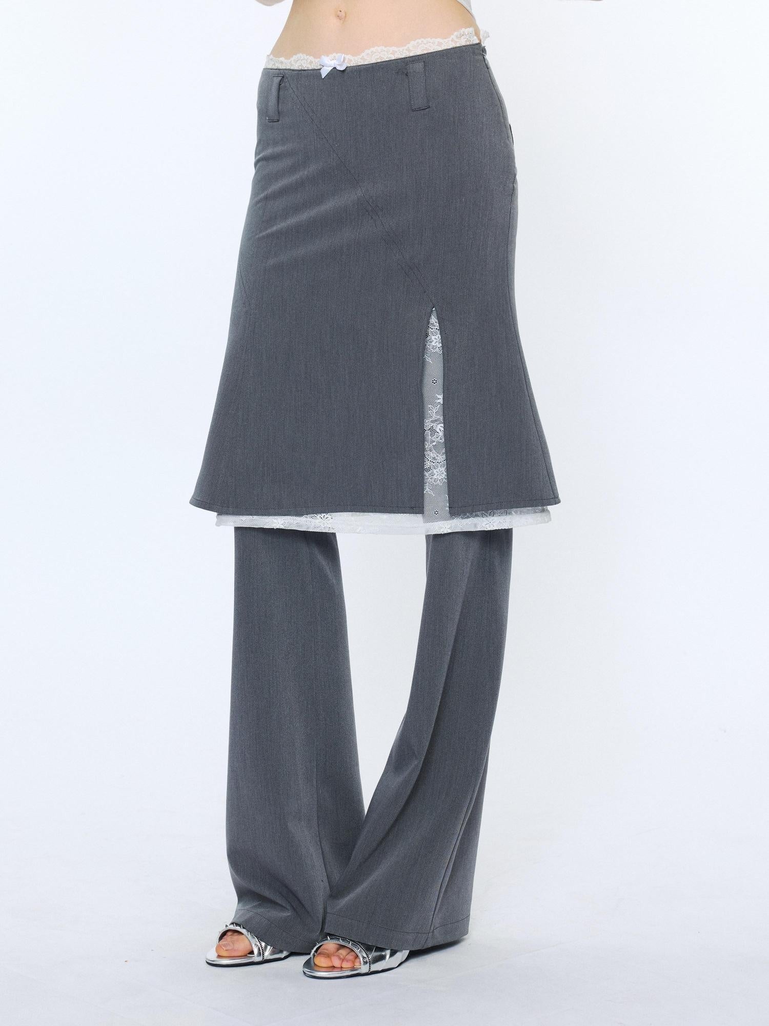 2th Desire High Stretch Cotton Blend Long Length Casual Active Black Gray Skorts
