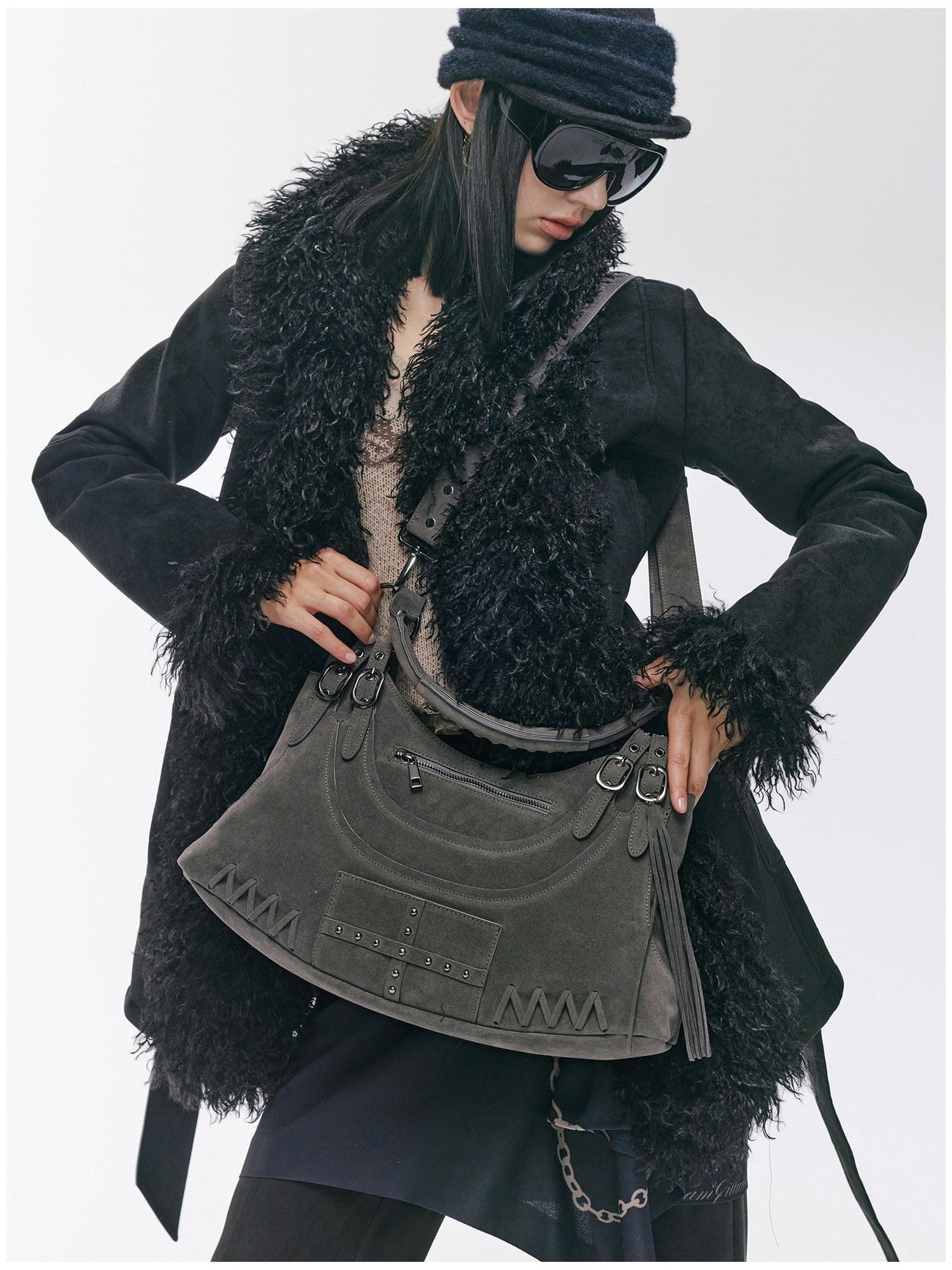 2th Desire Original Design Square Biker Women Single Strap Zipper Crossbody Shoulder Bags