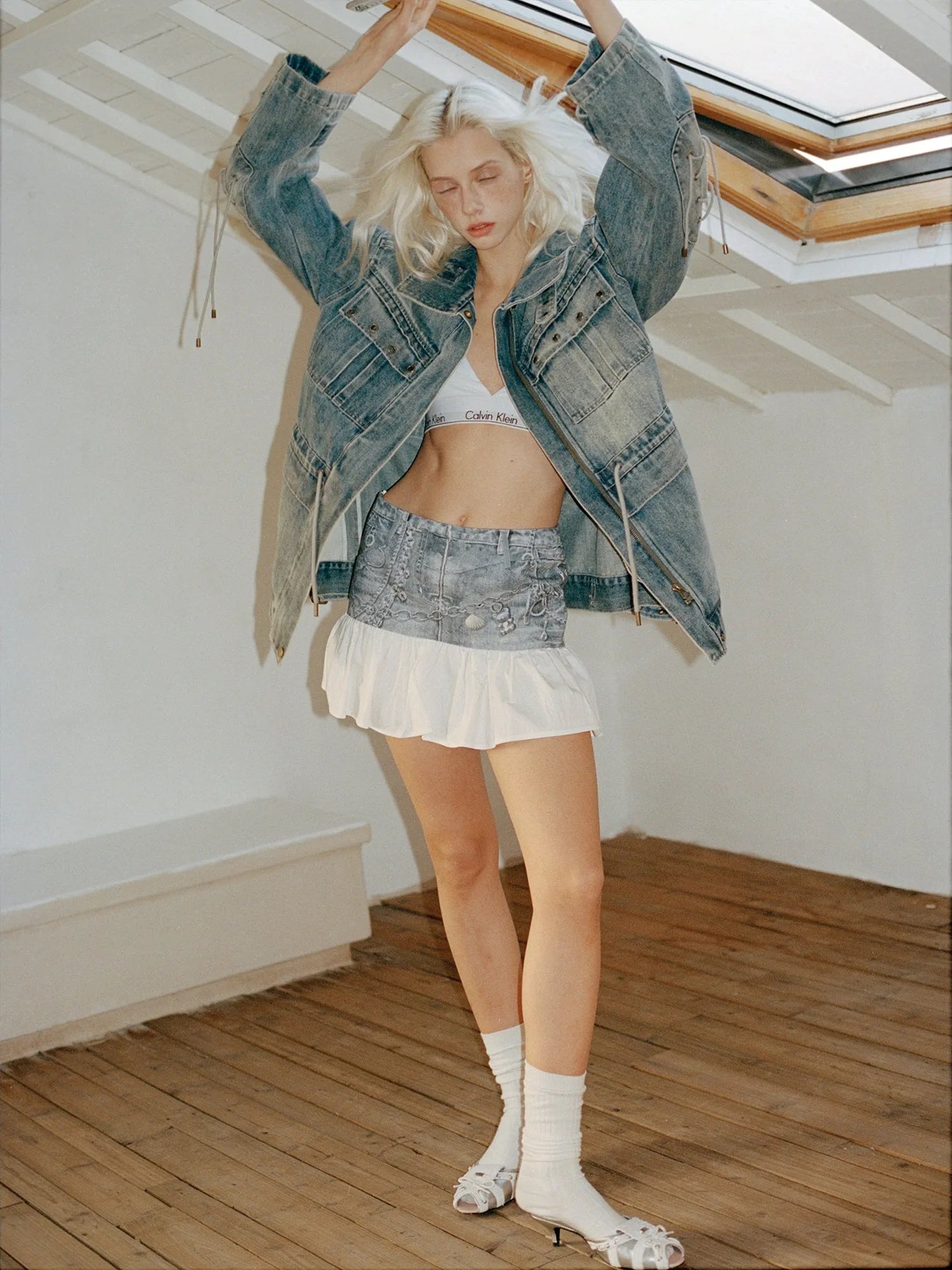 Phantasmagoria Cotton Blend Collection V-neck T-shirt Long Sleeve