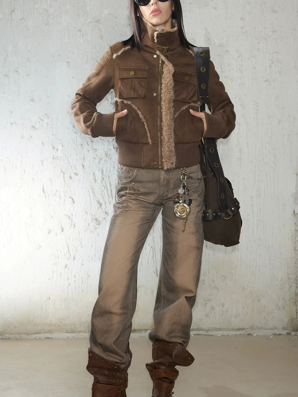 2th Desire Vintage Love Pin With Camellia And Chain Pendants