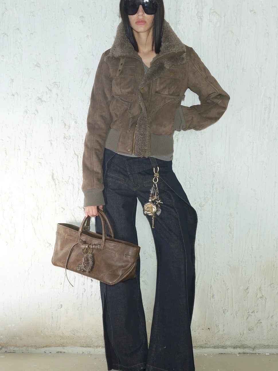 2th Desire Vintage Love Pin With Camellia And Chain Pendants