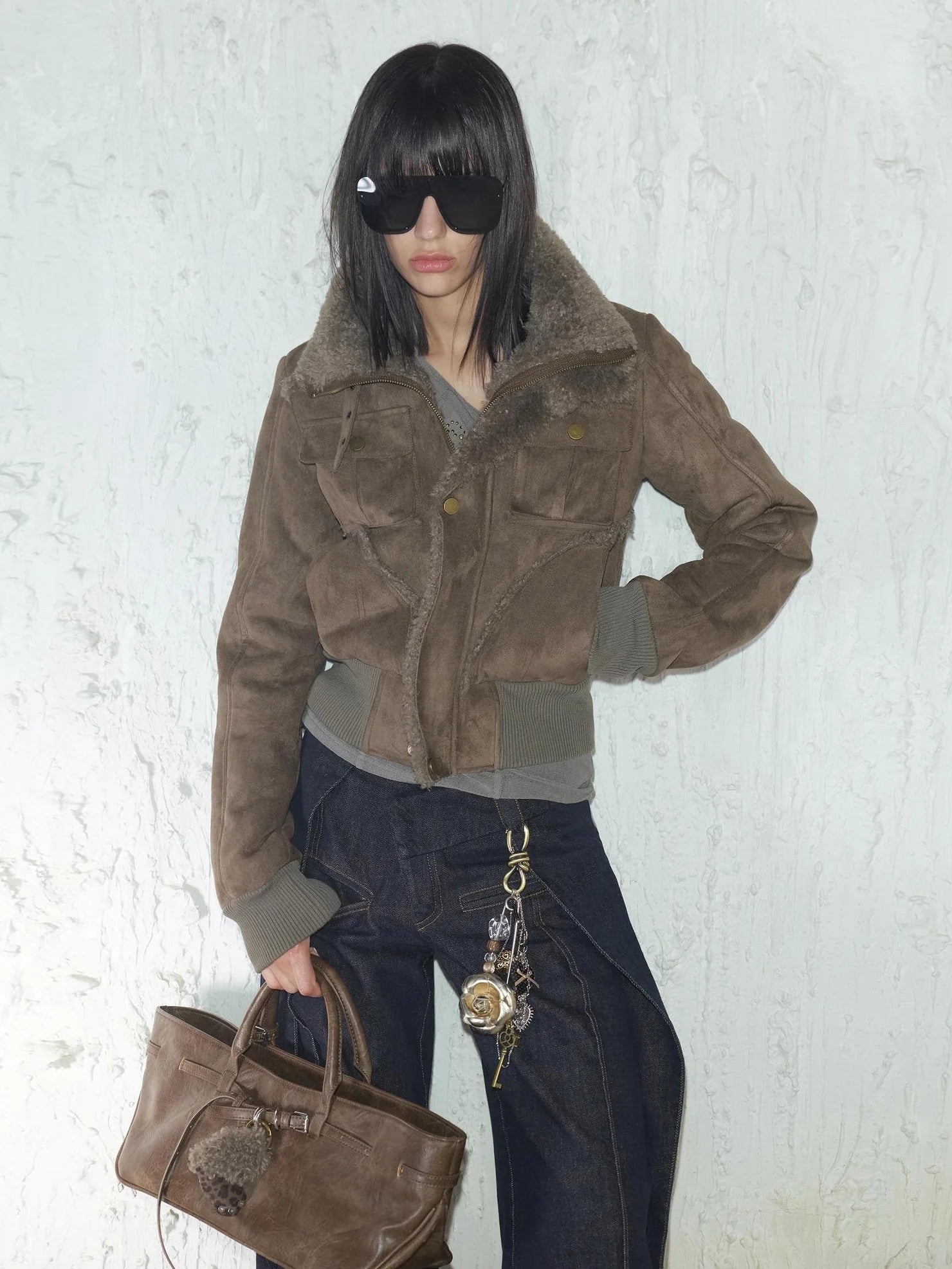 2th Desire Vintage Love Pin With Camellia And Chain Pendants