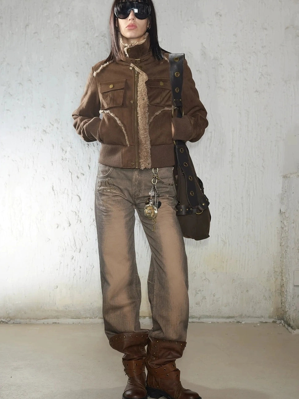 2th Desire Vintage Love Pin With Camellia And Chain Pendants