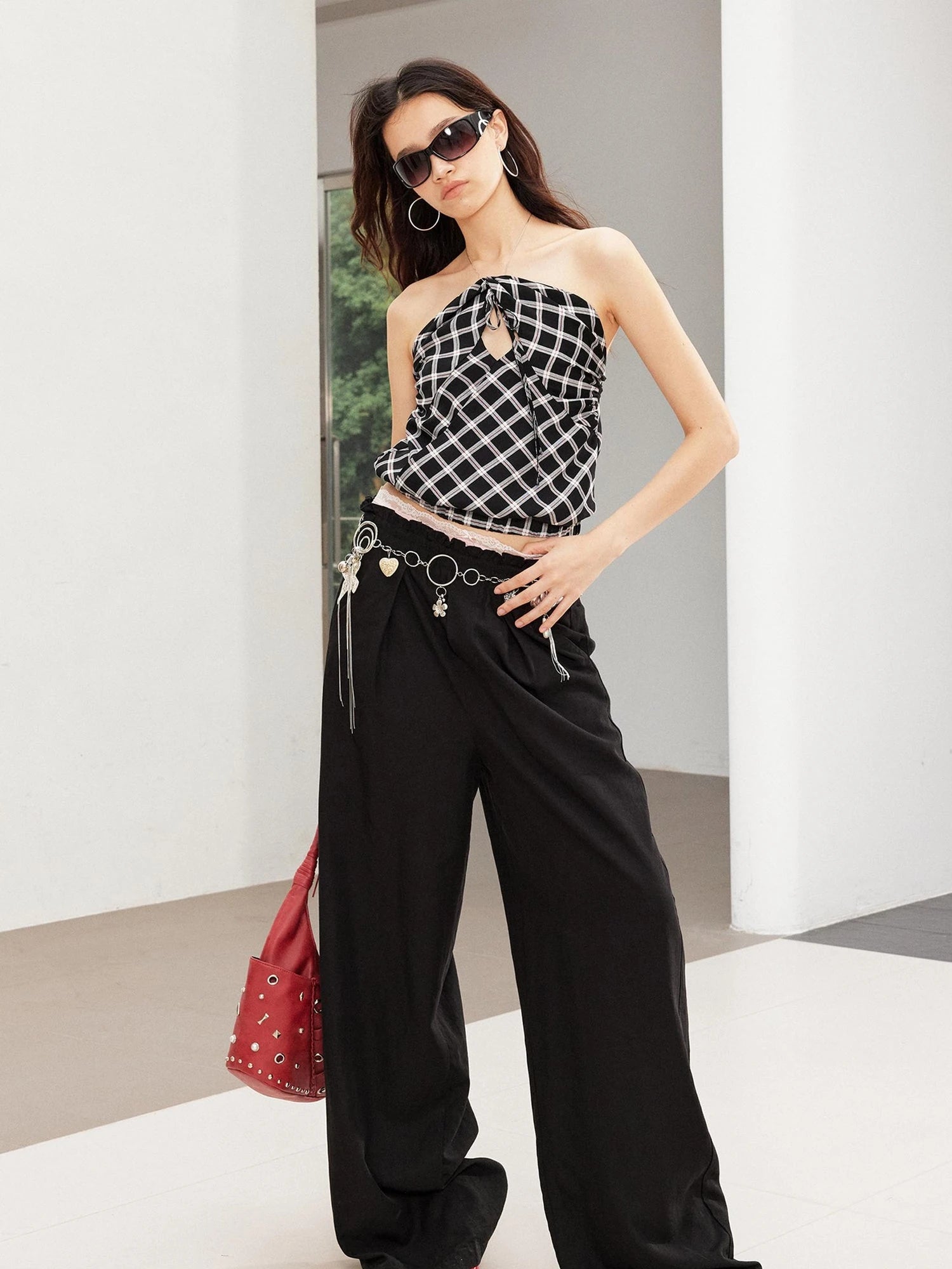 Vintage Snake Print Ruffle Tie Up Crop Top