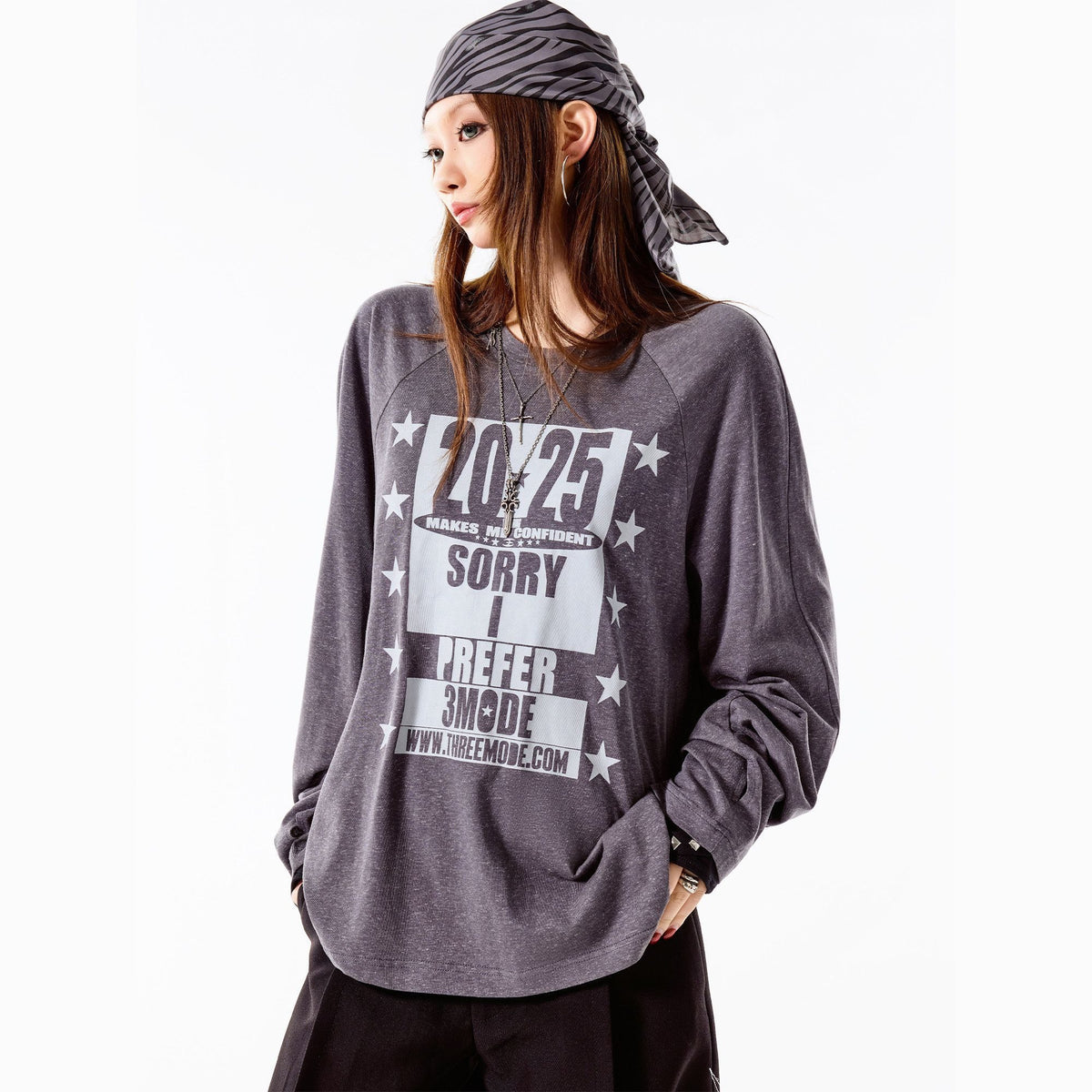 3MODE_Deep_Coffee_Retro_Letter_Print_Loose_Fit_Women&
