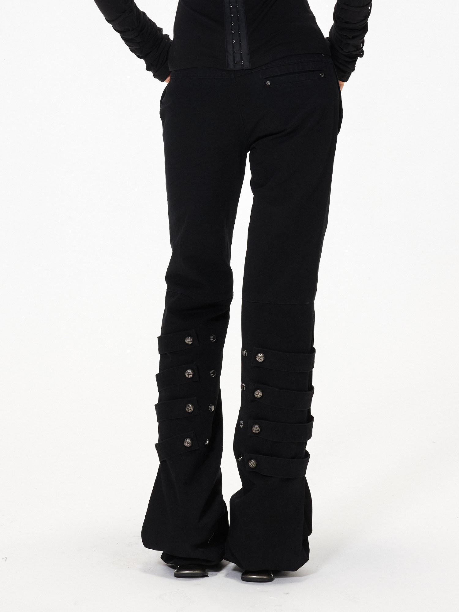 3MODE Subculture Side Tie Metal Buckle Distressed Women&