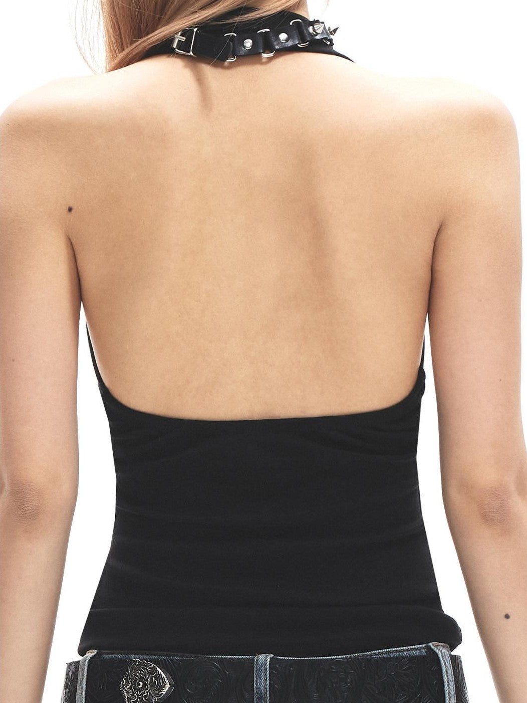 3MODE Vintage Metal Buckle V-neck Waist Cinch Slim Women&