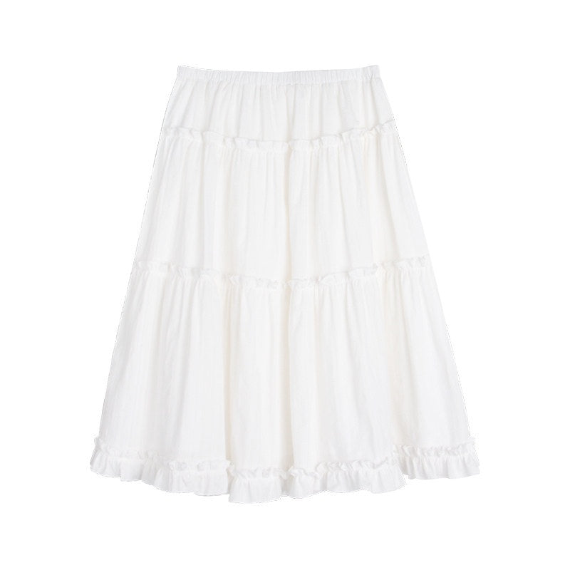NAPSNAPS_Blue_Plaid_Ruffle_Hem_High_Waist_Pleated_Patchwork_Women&