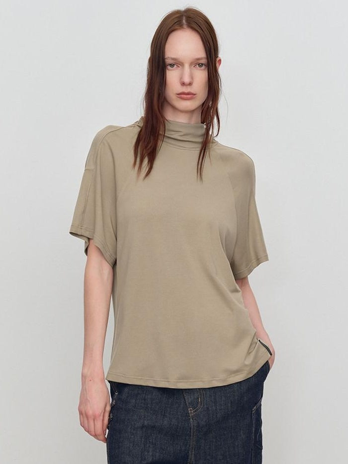 RUN TO THE FUTURE Soft Modal Casual Loose Solid Mid Length Women Short Sleeve T-Shirts