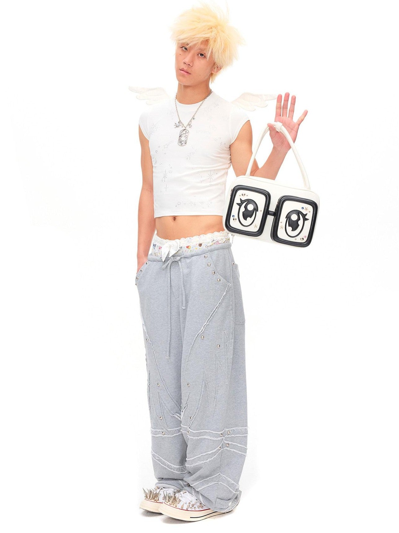 CFIERCE Starlight Rhinestone Angel Wing Women&