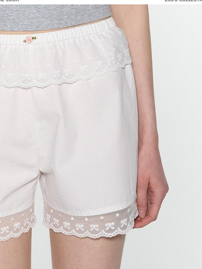 NAPSNAPS White Lace Trim Anti See Through Safety Women&