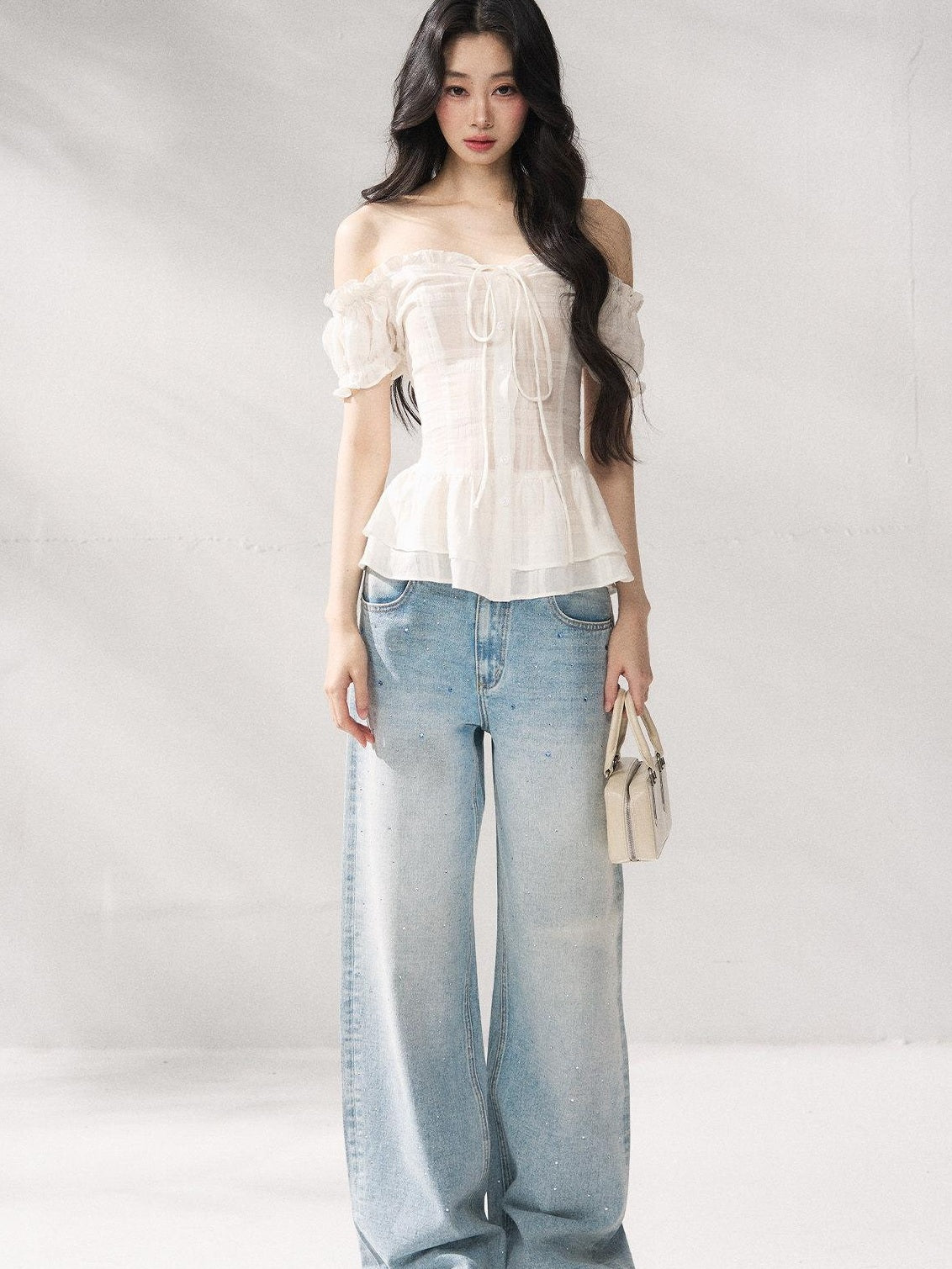 7Shiftin Cooling Breathable Light Waist Slim Women Cotton Tee Off Shoulder Crop Tops