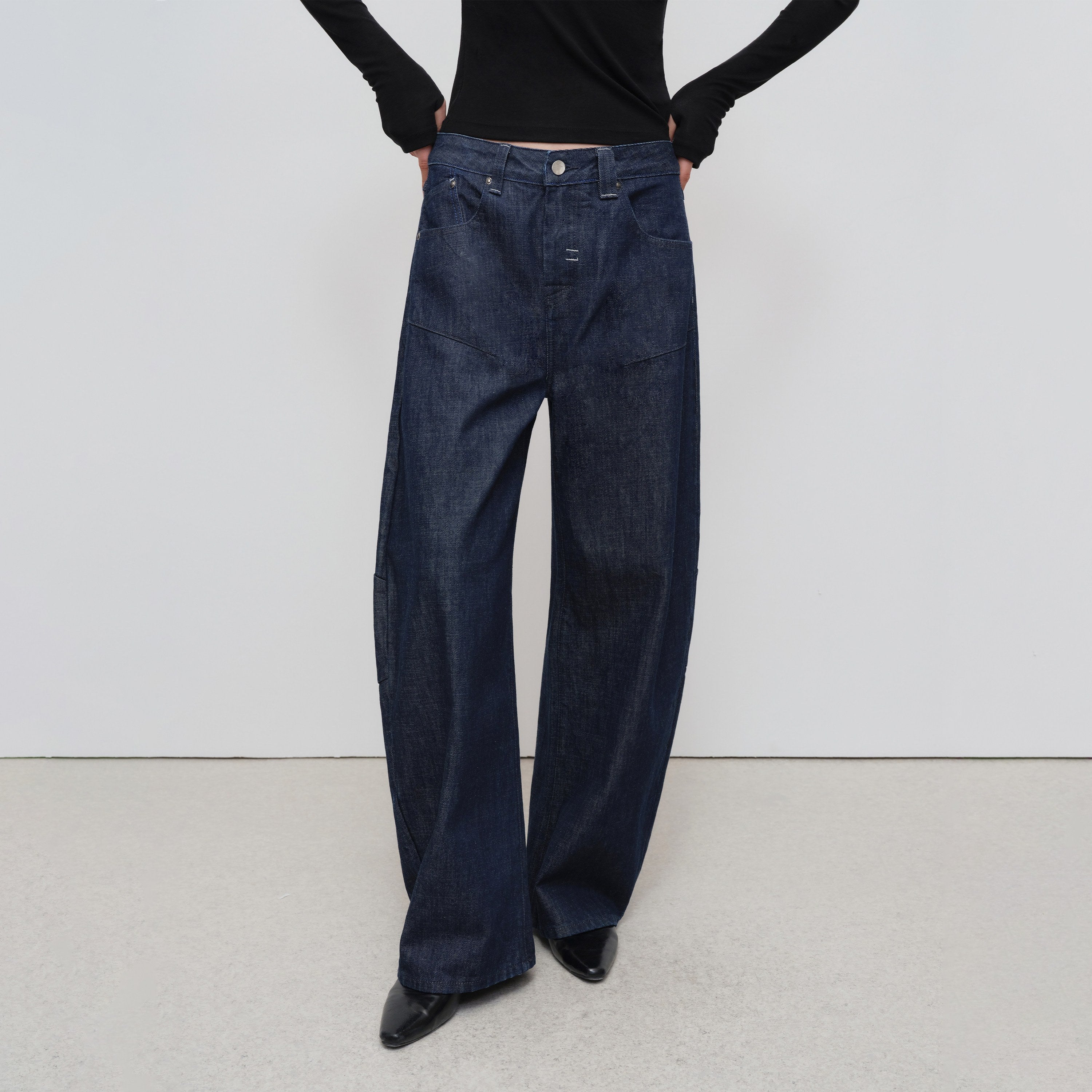 RUN_TO_THE_FUTURE_Breathable_Cotton_Pleated_Loose_Wide_Leg_Low_Rise_Women_Raw_Denim_Straight_Jeans_MISSTT
