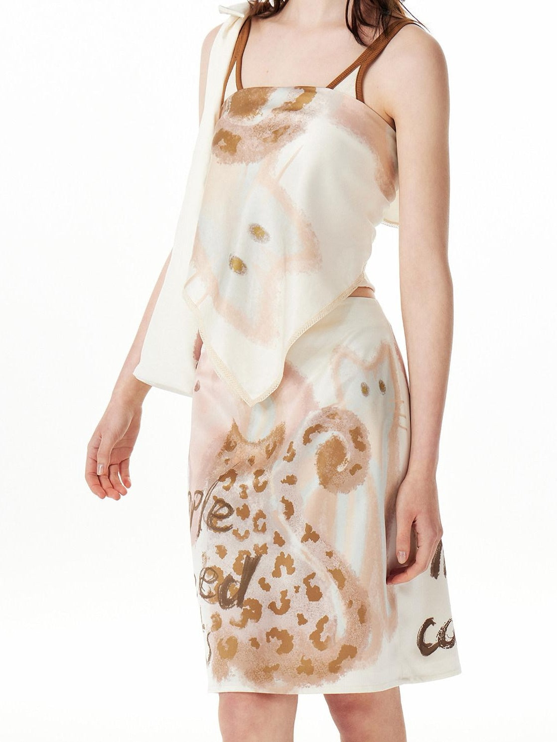 OuttheBlue Lightweight Polyester Shawl Style Unisex Floral Cat Animal Print Decorative Belts