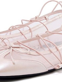 RUN TO THE FUTURE Bow Detail Square Toe Slip On Ballet Casual Sheepskin Lined Everyday Flats