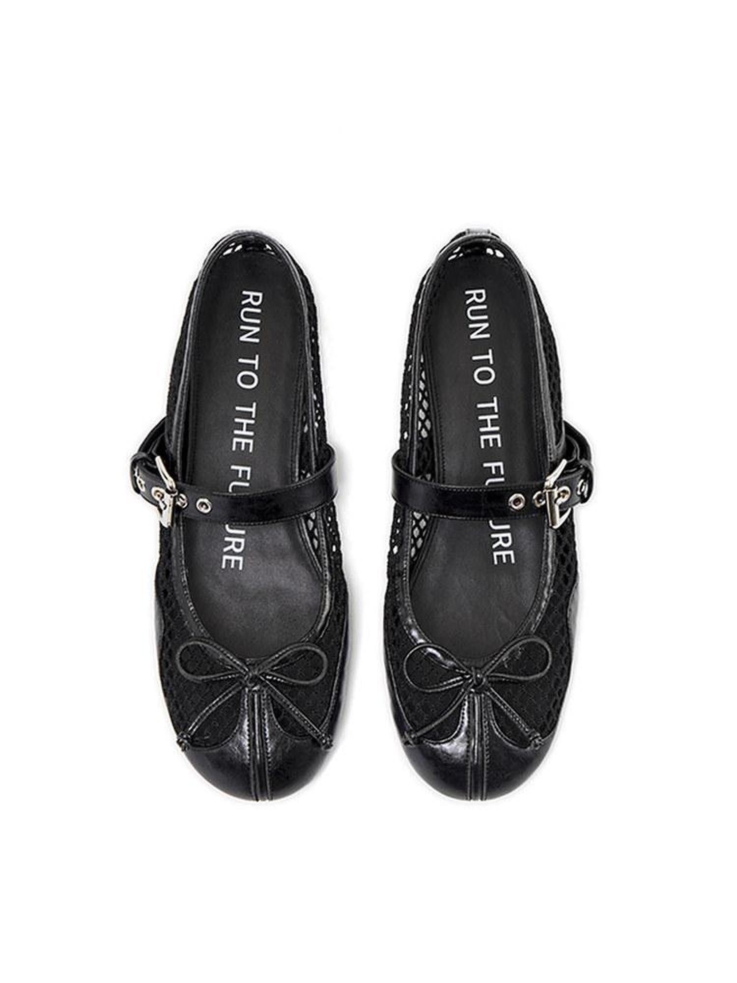 RUN TO THE FUTURE Breathable Cutout Slip On Casual Ballet Round Toe Lambskin Insole Flats