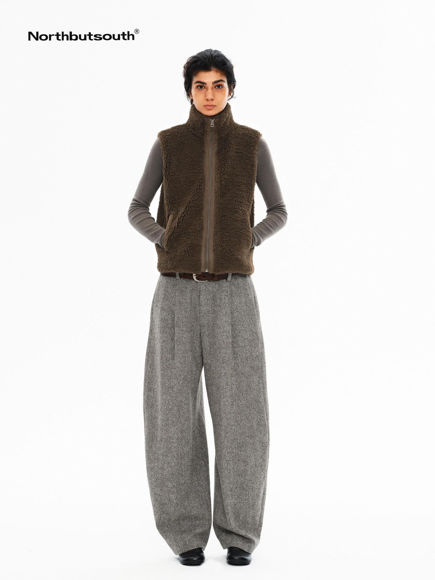 Northbutsouth Melange Drapey No Waistband Curved Leg Women&