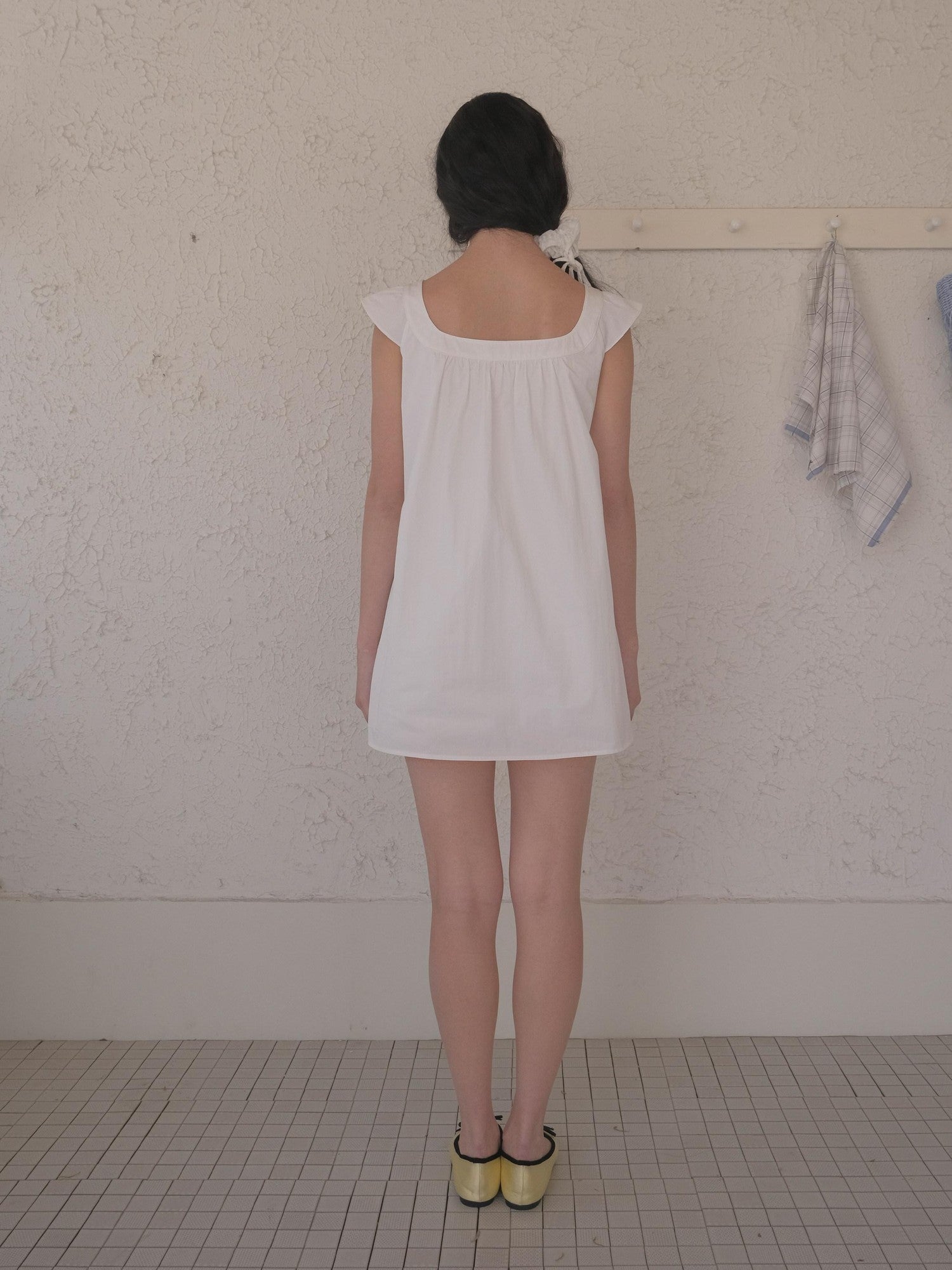 DKZ OFFICIAL White Doll Collar A Line Two Piece Women&