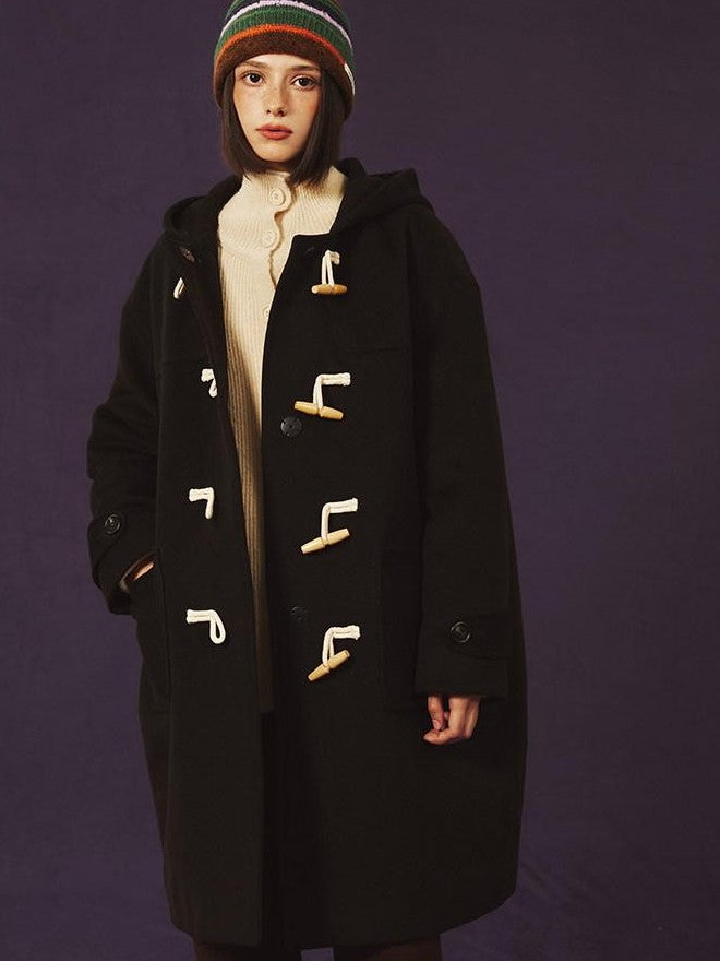 NAPSNAPS Retro Hooded Toggle Padded Women&