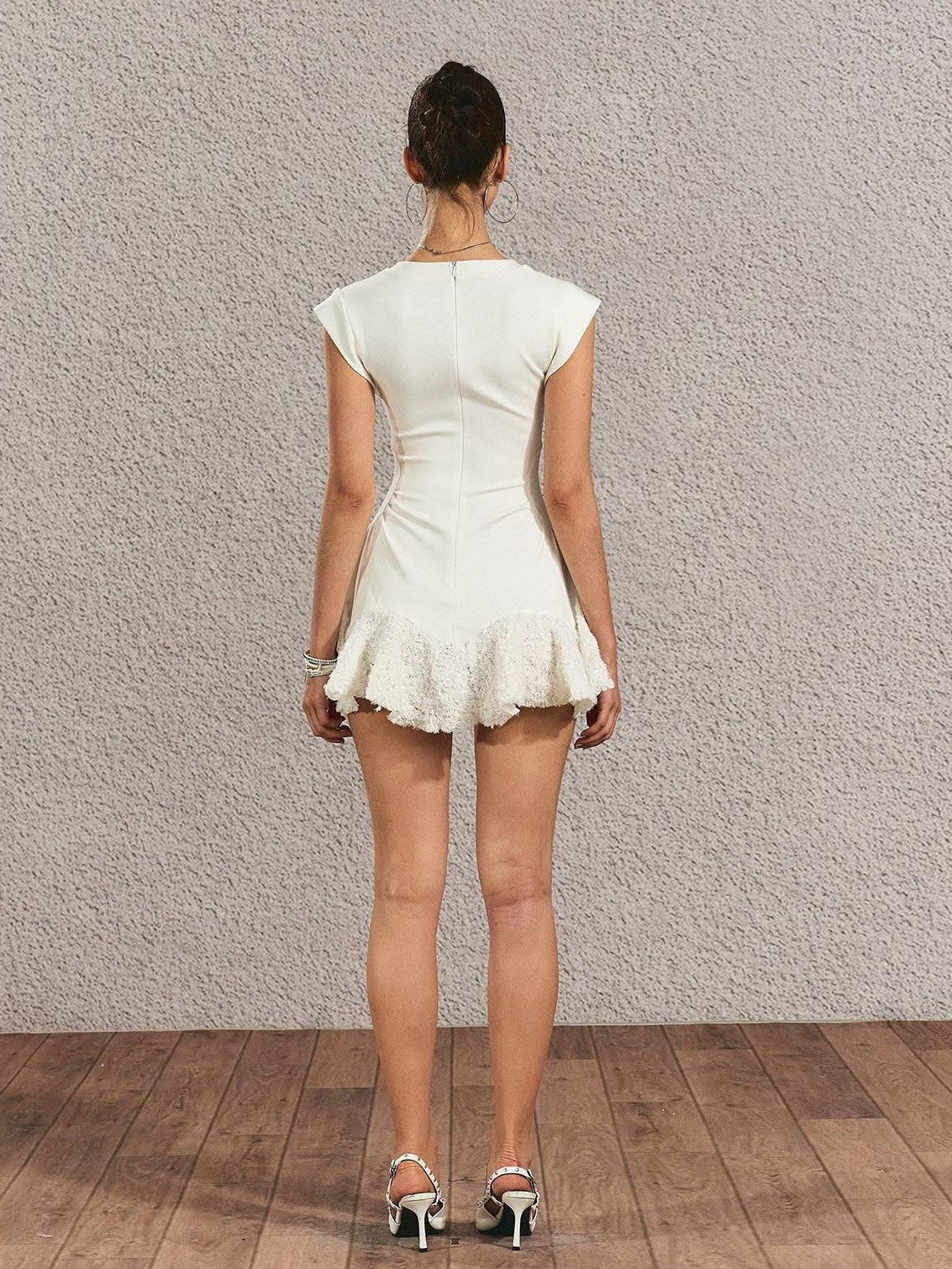 The NeverMore High Waist Street Slim Fit Spaghetti Strap Polyester Everyday Chic Mini Dresses