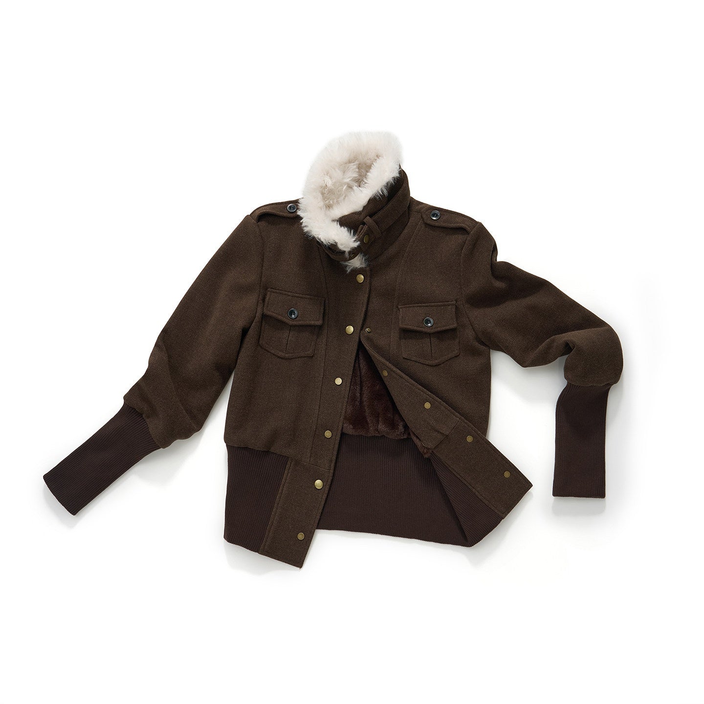 7Shiftin_Slimming_Casual_Loose_Fit_Womens_Brown_Button_Front_Cropped_Jackets_MISSTT