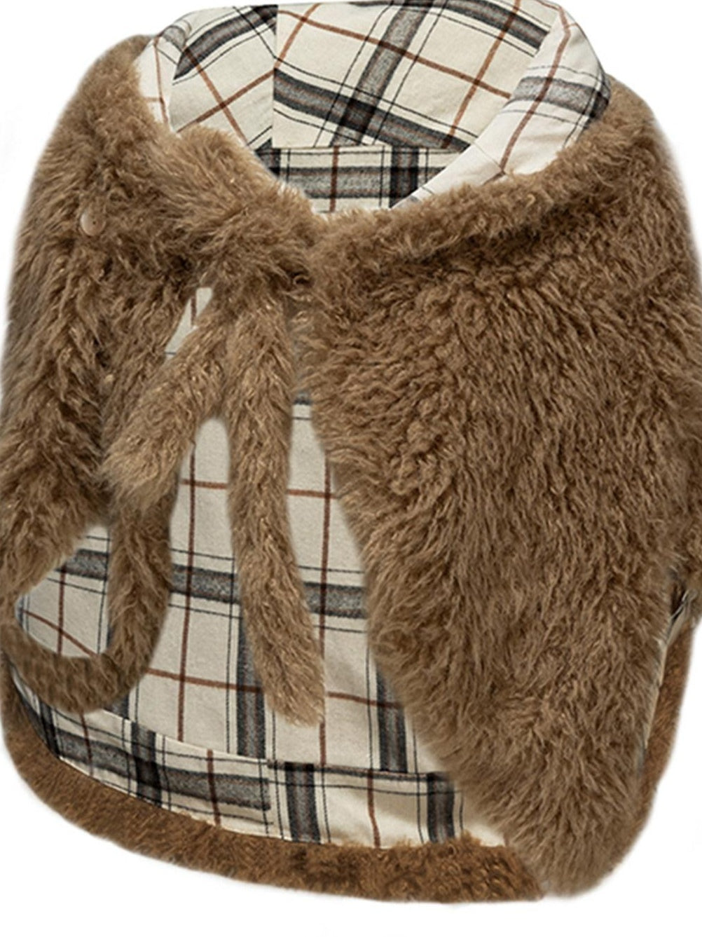 nit alcove Warm Wool Blend Reversible Asymmetric Short Tie Closure Striped Unisex Accessories